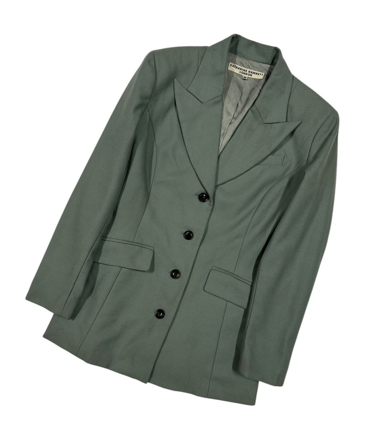 Katharine Hamnett London Katharine Hamnett London Green Blazer Jacket Size M / US 6-8 / IT 42-44 - 7 Thumbnail