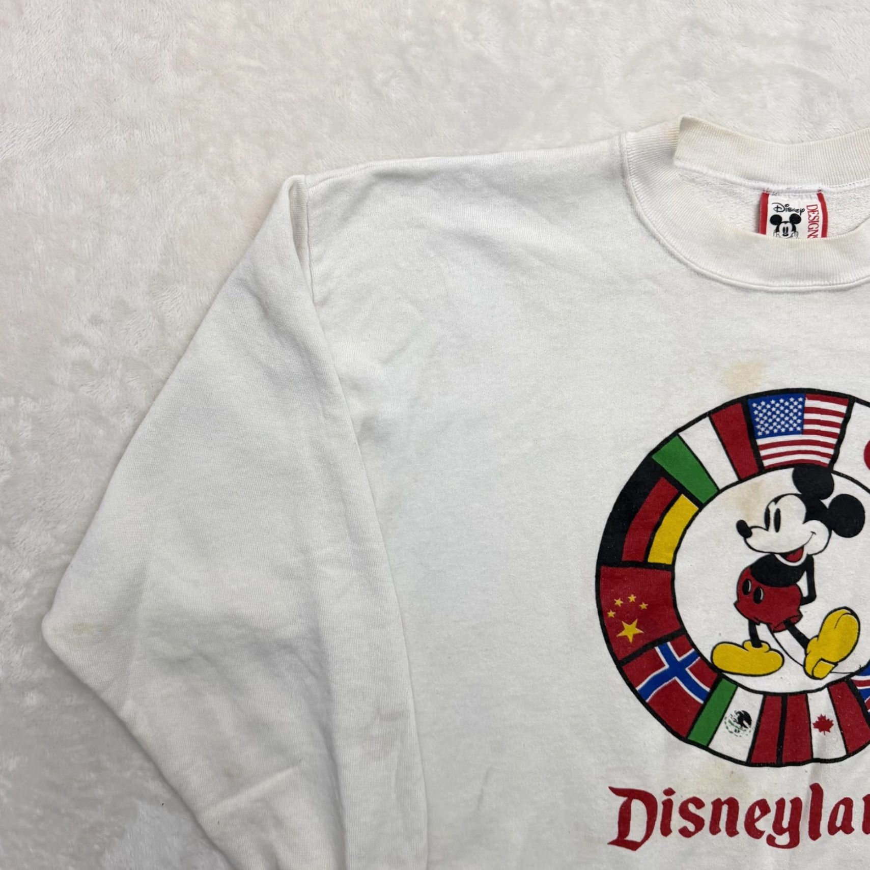 Vintage VINTAGE Mickey Mouse Sweatshirt Mens XL White USA Flag Graphic 90s Disney Designs Pullover Size US XL / EU 56 / 4 - 6 Thumbnail