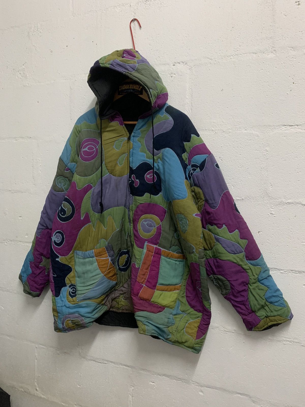 Vintage Vintage Jacket Hoodie Multicolour Size US XXL / EU 58 / 5 - 2 Thumbnail