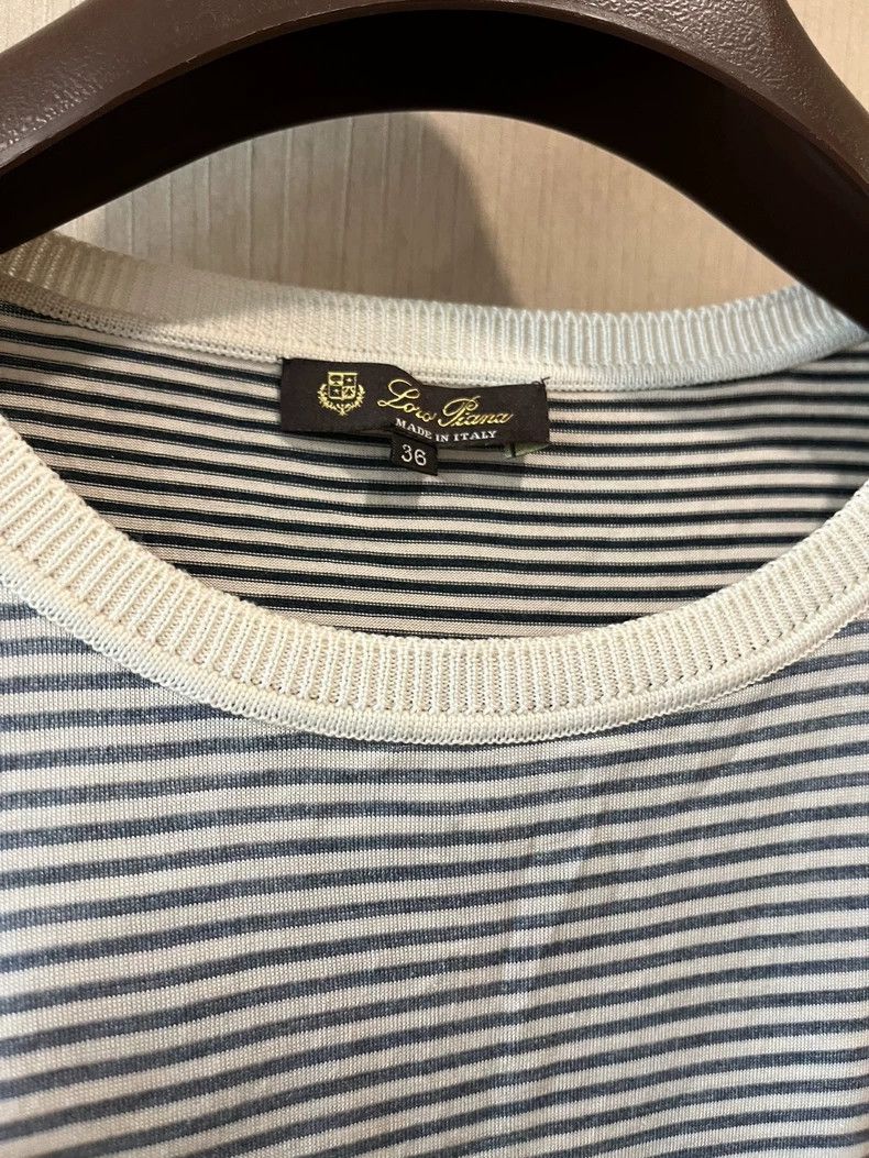 Loro Piana LORO PIANA Striped T-shirt Size XS / US 0-2 / IT 36-38 - 2 Thumbnail
