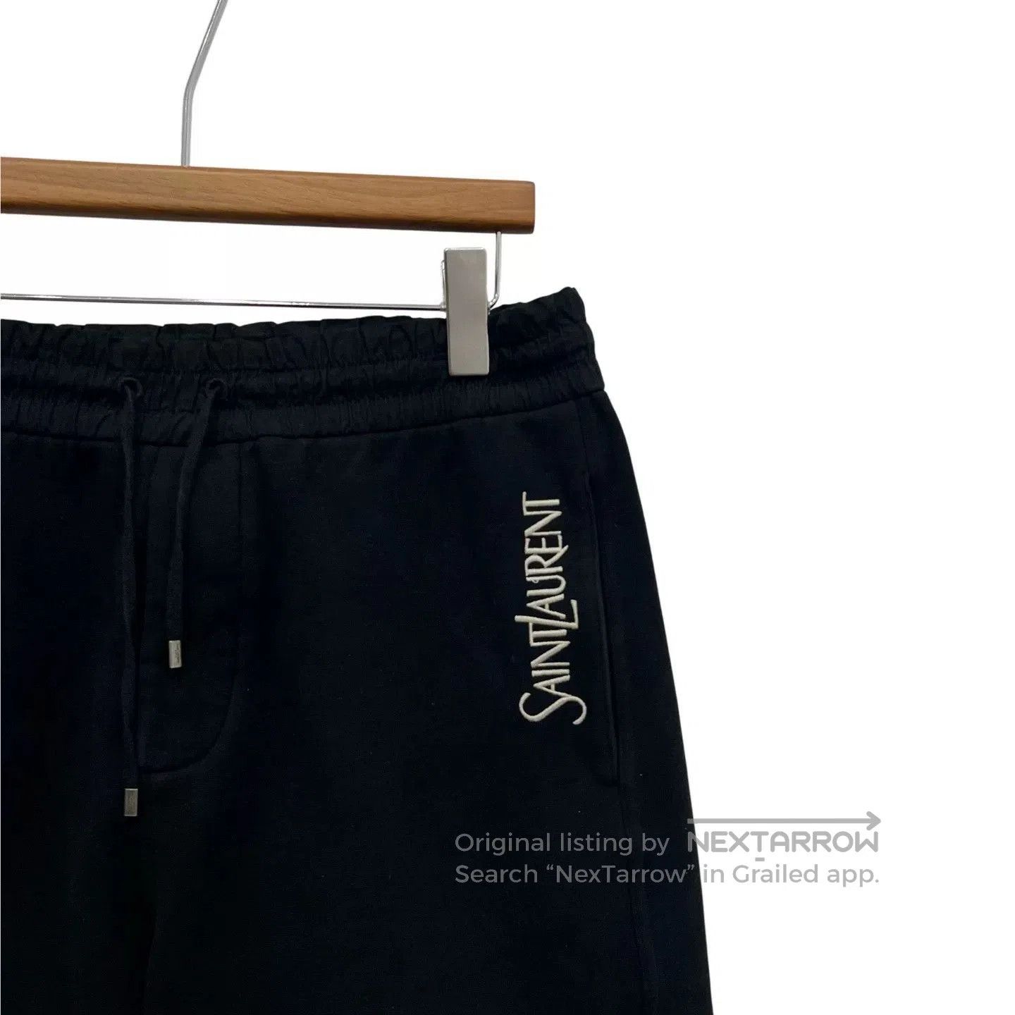 Japanese Brand Saint Laurent SLP Embroidered Letter Shorts. Size US 34 / EU 50 - 2 Thumbnail