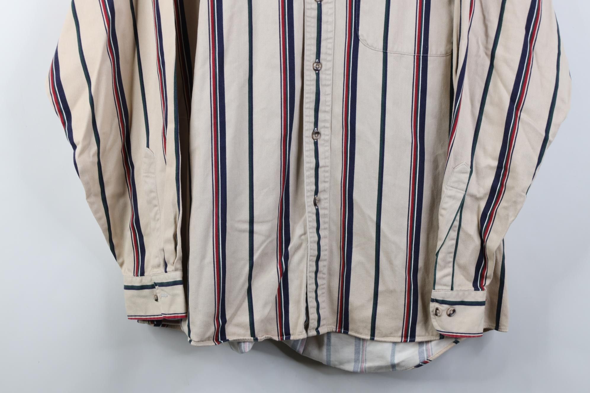 Vintage Vintage 90s Streetwear Tailoring Striped Button Down Shirt Size US XL / EU 56 / 4 - 3 Thumbnail