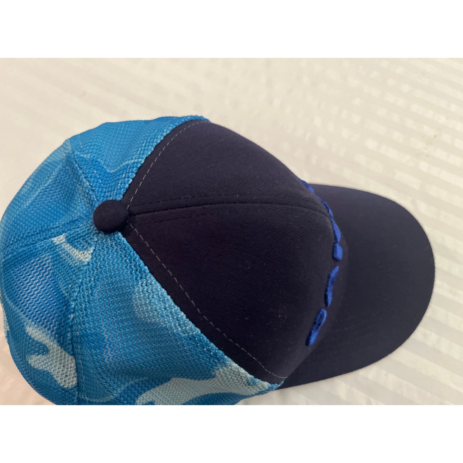 Oakley Oakley Silicon Bark Trucker Hat Navy Blue Camo Mesh Size ONE SIZE - 5 Thumbnail