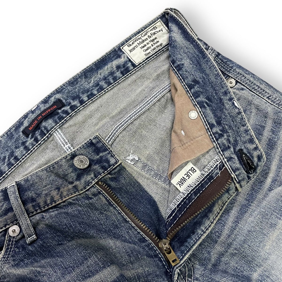 Blue Blue Japan VINTAGE BLUE WAY DISTRESSED DENIM PANTS Size US 32 / EU 48 - 8 Thumbnail