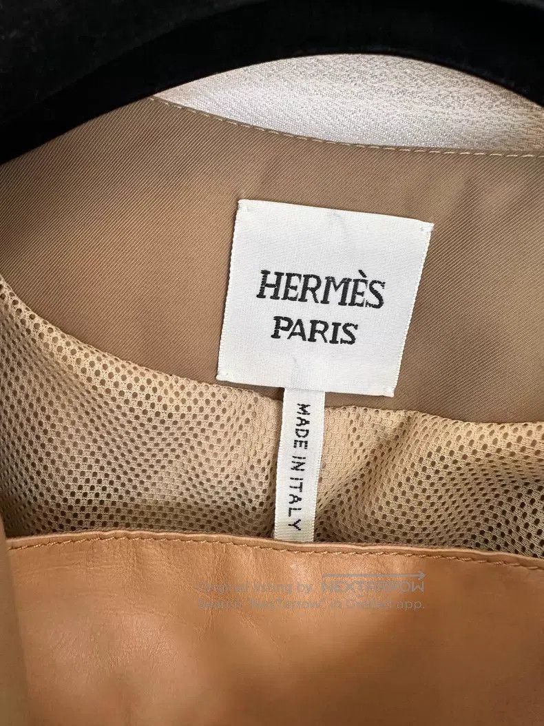 Hermes Hermes Short Bicolor Leather Jacket Size XXS / US 00 / IT 34 - 2 Thumbnail