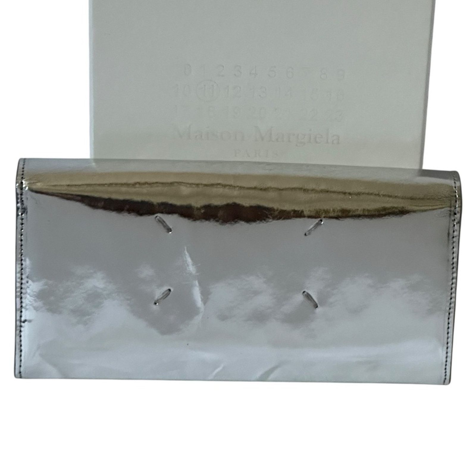 Maison Margiela MM11 Mirror Leather Four-Stitch Long Wallet SS17 Metallic Size ONE SIZE - 11 Thumbnail