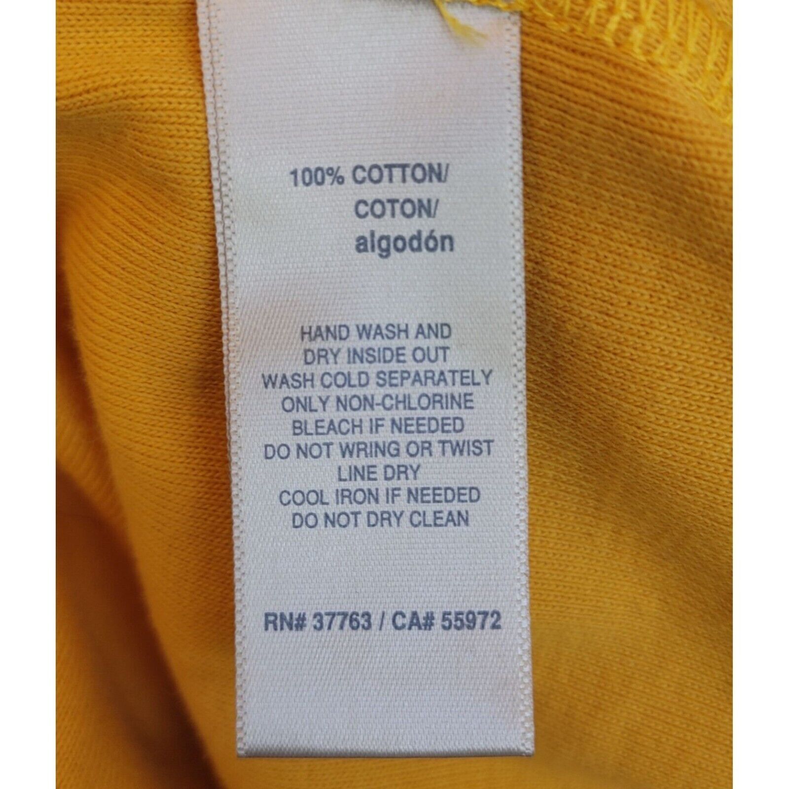 Other RAFAELLA S Yellow Cotton 3/4 Sleeve Buckle Keyhole Top Size S / US 4 / IT 40 - 4 Thumbnail