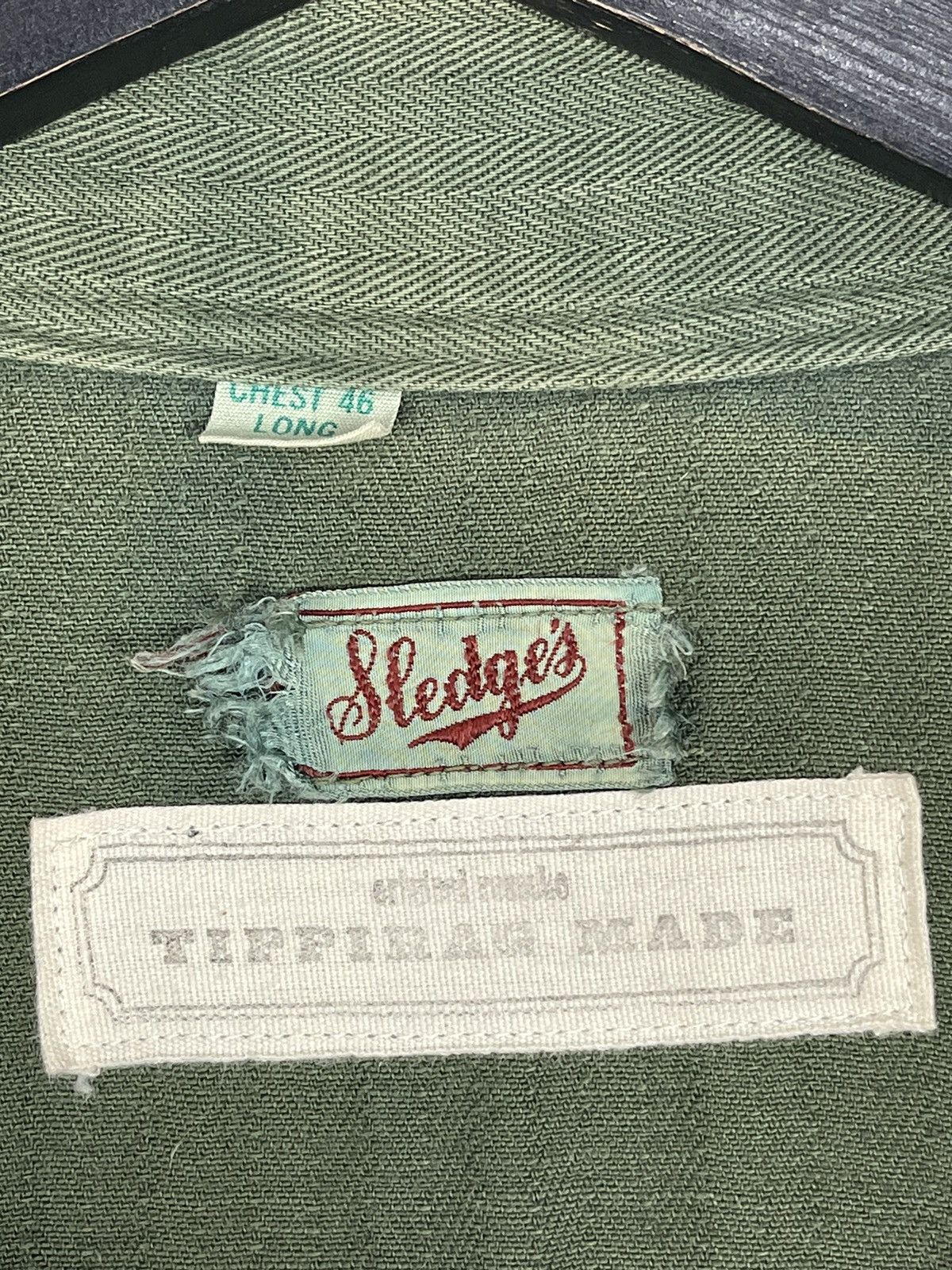 Japanese Brand Sledge's x Tippirag Made reconstructed HBT military jacket. Size US L / EU 52-54 / 3 - 11 Thumbnail