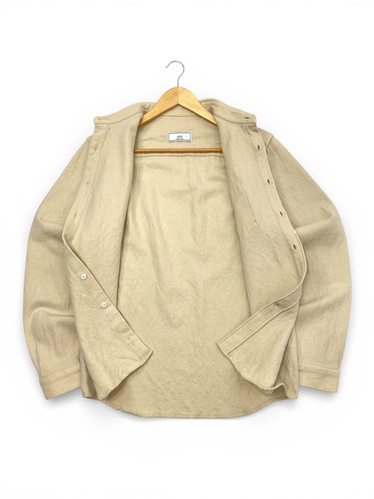 AMI Ami Paris Cotton & Virgin Wool Shirt – Size 42 Size US M / EU 48-50 / 2 - 2 Thumbnail