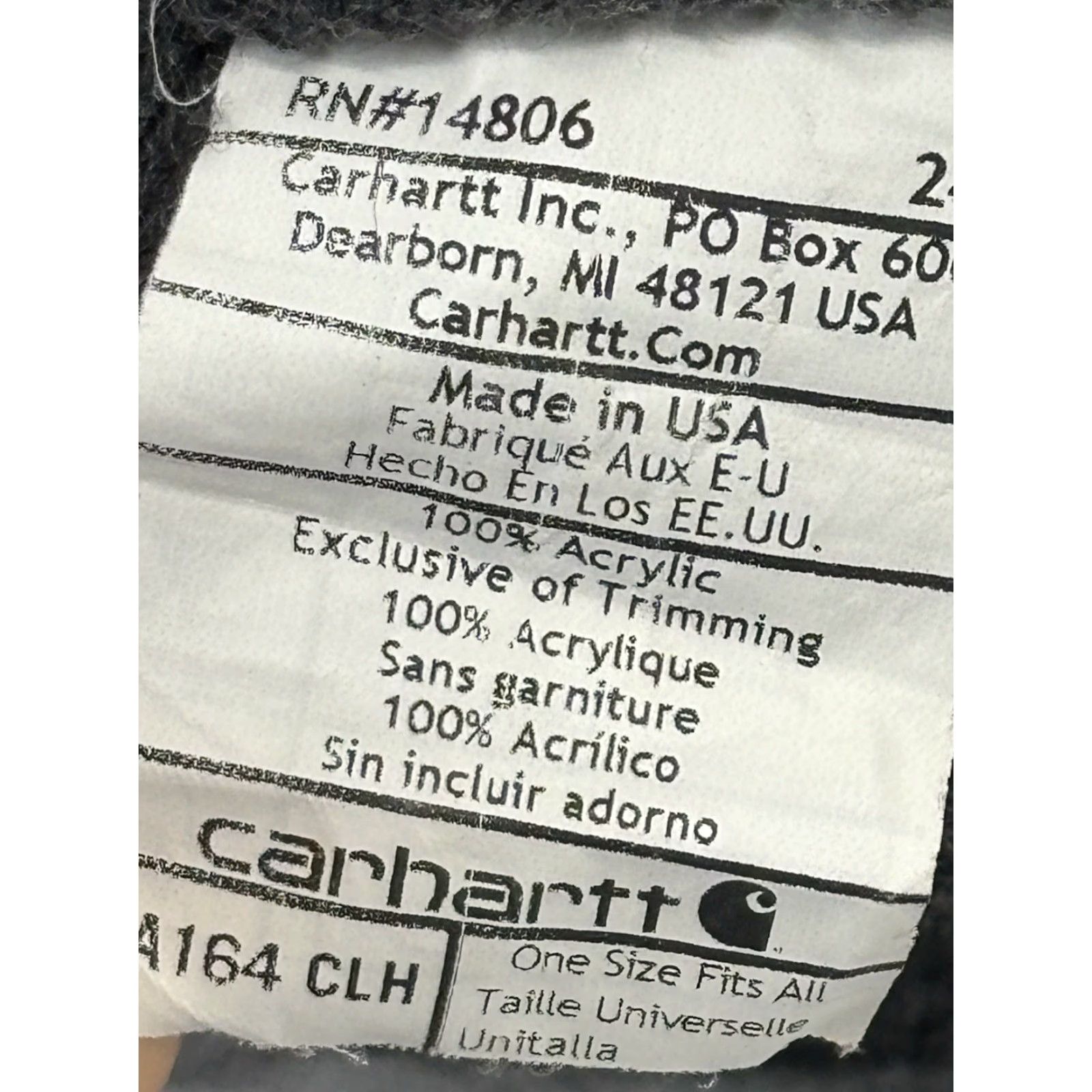 Carhartt VINTAGE Carhartt Beanie Hat Grey Made In USA OSFA Unisex Adults One Size Knit No Visor US A USA theme Solid Size ONE SIZE - 6 Thumbnail