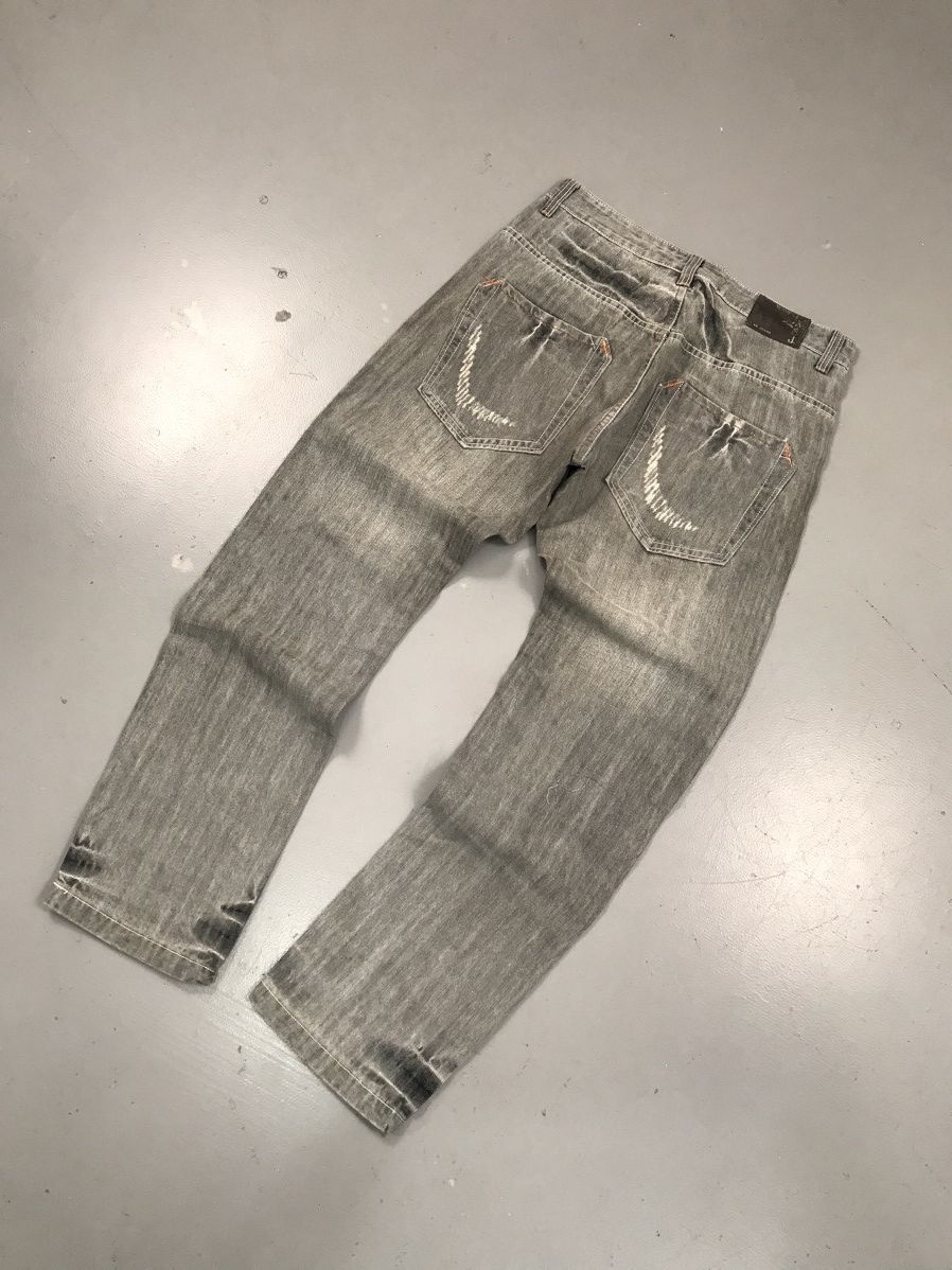 JNCO × Southpole × Vintage Crazy vintage X8 jeans sword 🗡️ embroidered denim Size US 35 - 10 Thumbnail