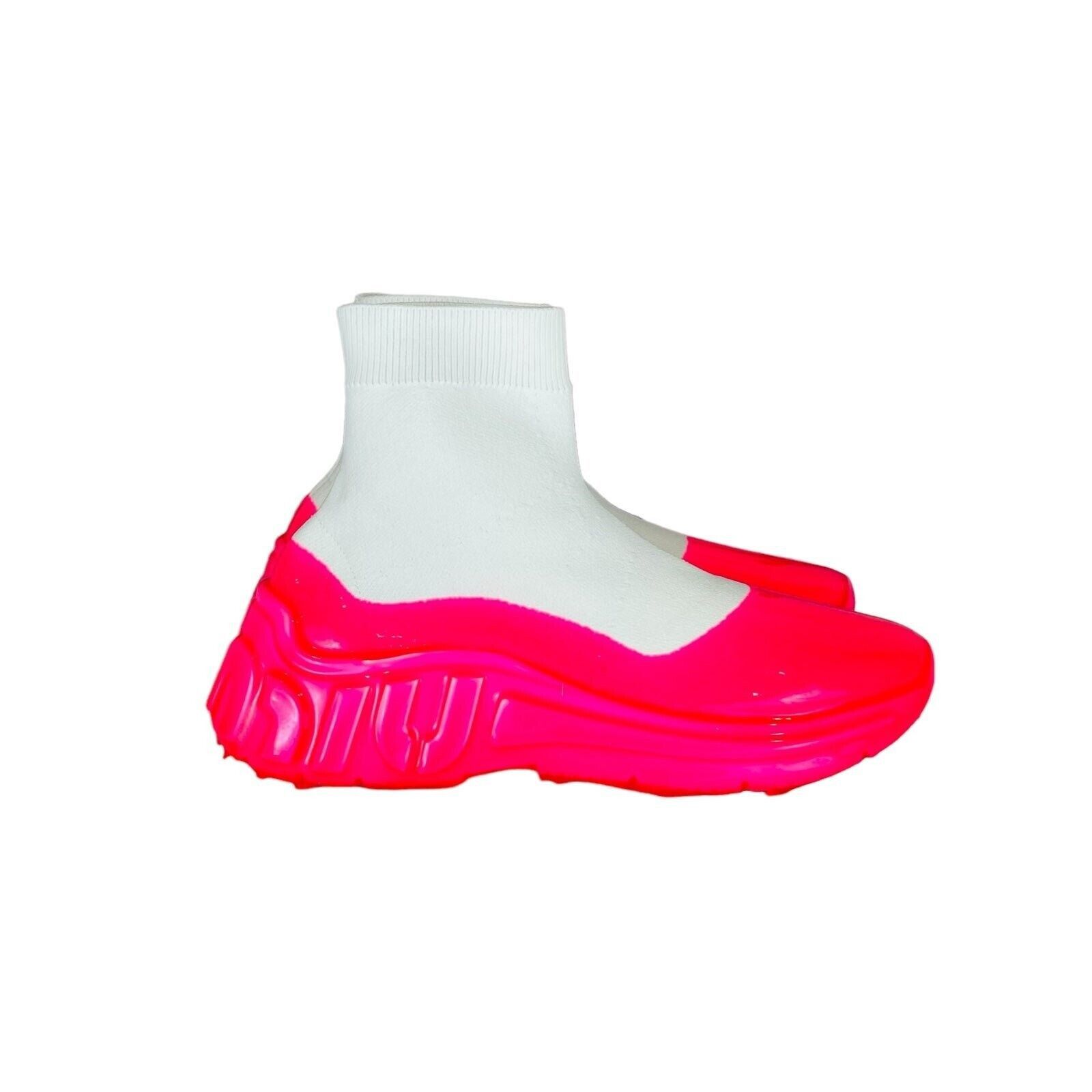 Miu Miu Miu Miu Ankle Boots Women Fabric Fluo Pink Sock Shoes 7.5 Size US 7.5 / IT 37.5 - 4 Thumbnail