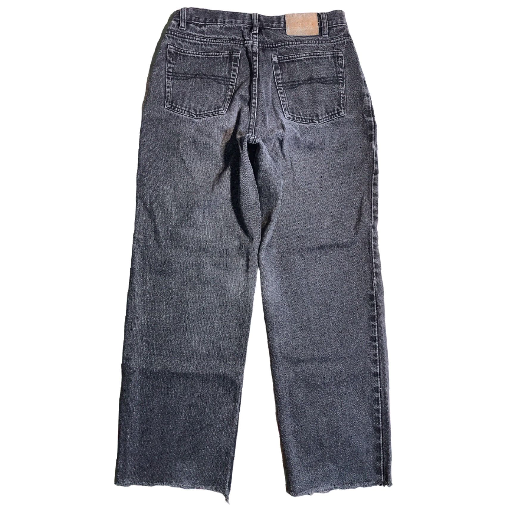 Bugle Boy VINTAGE Bugle Boy Jeans Womens 29x26 Cropped Denim Black 90s Skater Grunge Lightweight Distressed Cropped Metal Zipper Button Womens Size 29" - 2 Thumbnail