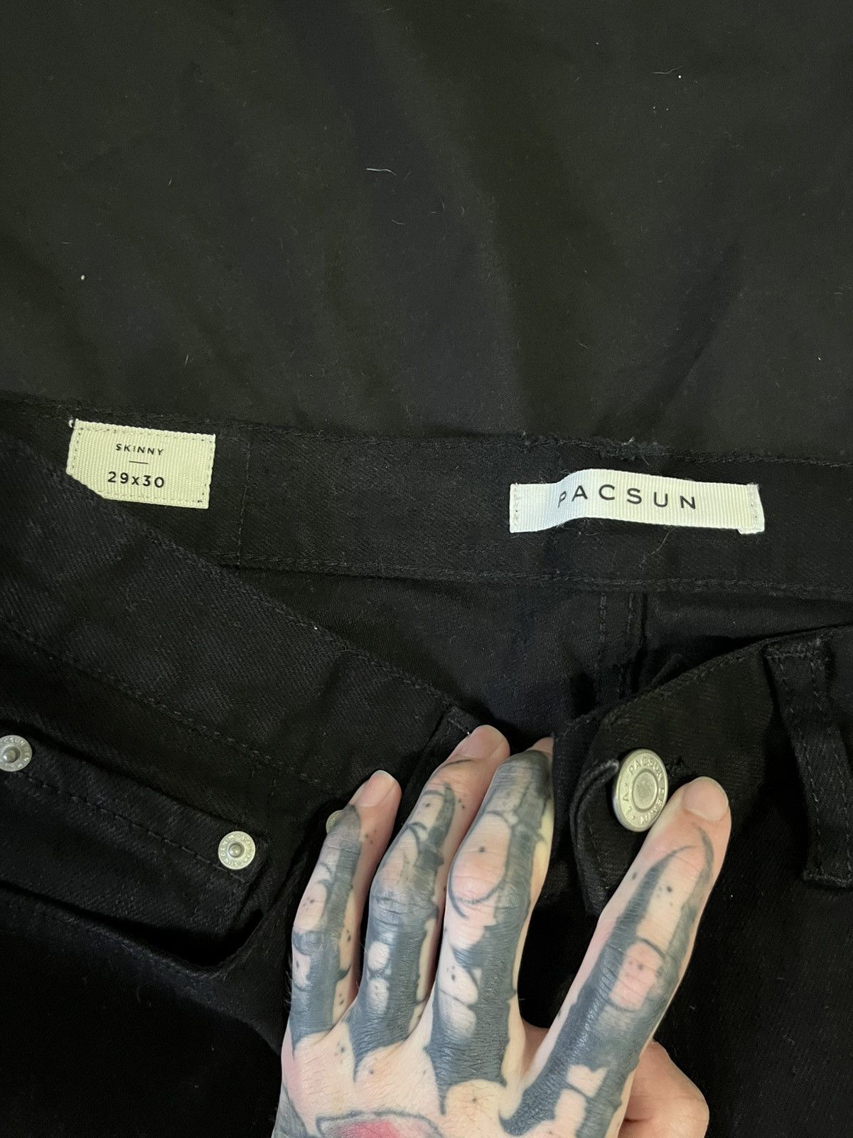 Pacsun Pacsun black denim game and watch Size US 31 - 5 Thumbnail