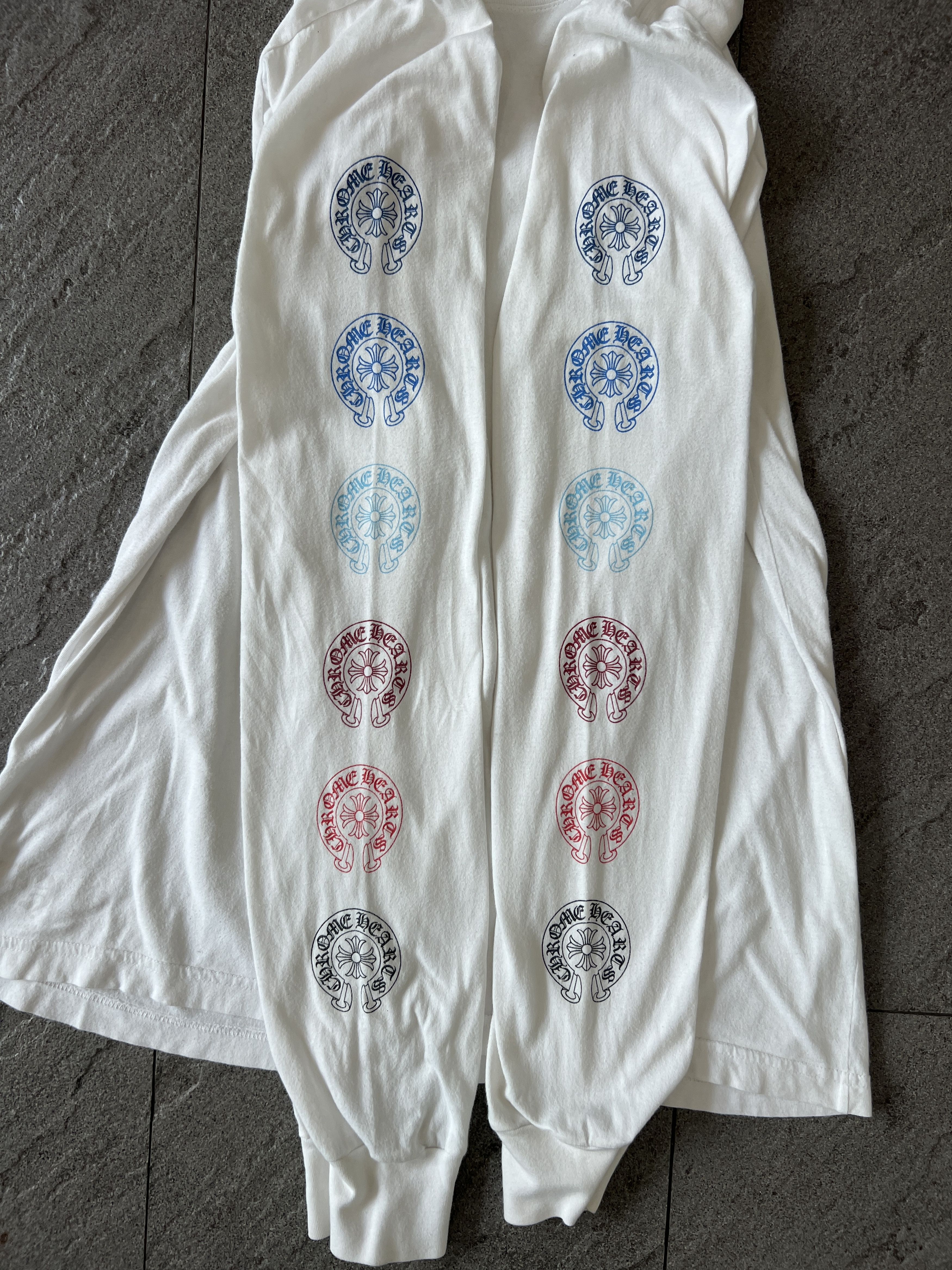Chrome Hearts Chrome Hearts Horseshoe L/S Tee White Multi Sleeve USA Size US L / EU 52-54 / 3 - 3 Thumbnail
