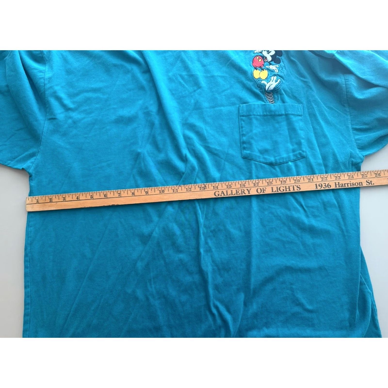 Disney VINTAGE Disney Mickey Mouse Shirt Men 2XL Long Sleeve Pocket 90s Y2K Teal Size US XXL / EU 58 / 5 - 8 Thumbnail