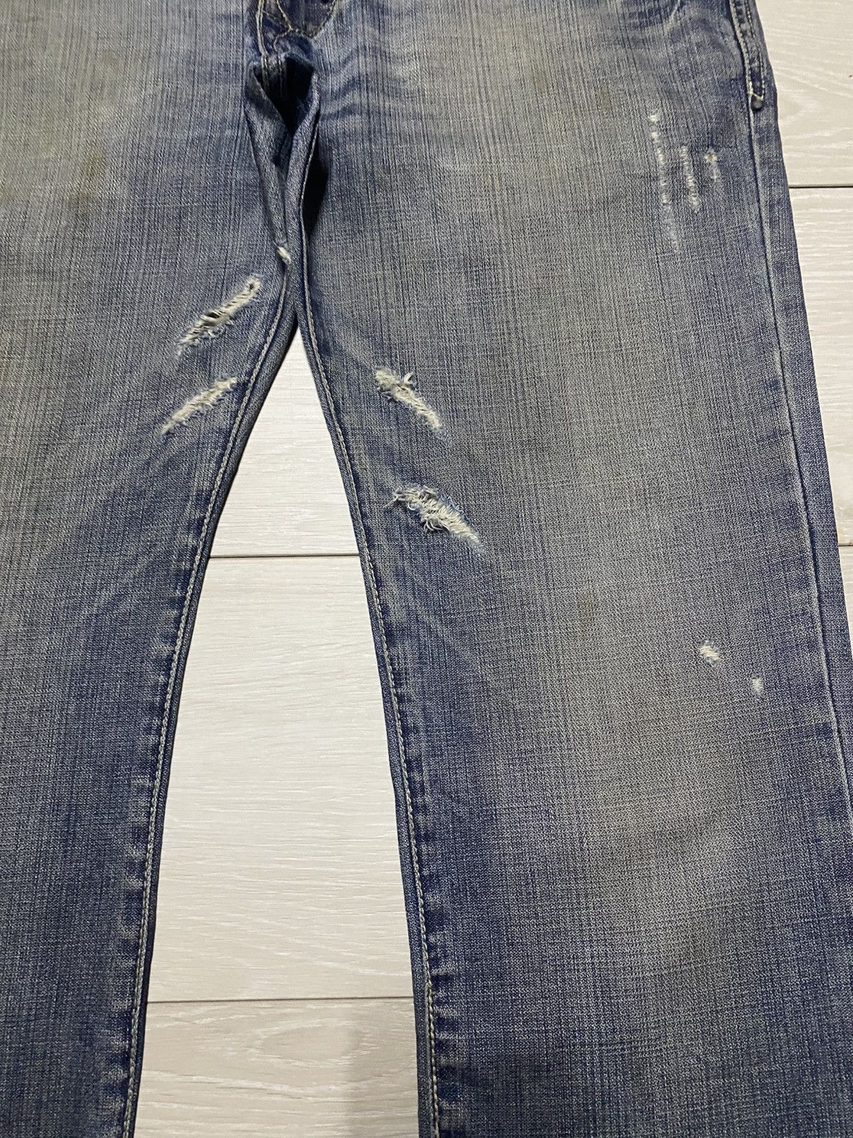 Absolut Joy Vintage Y2K Absolut Joy Mud Wash Distressed Loose Jeans Size US 35 - 8 Thumbnail