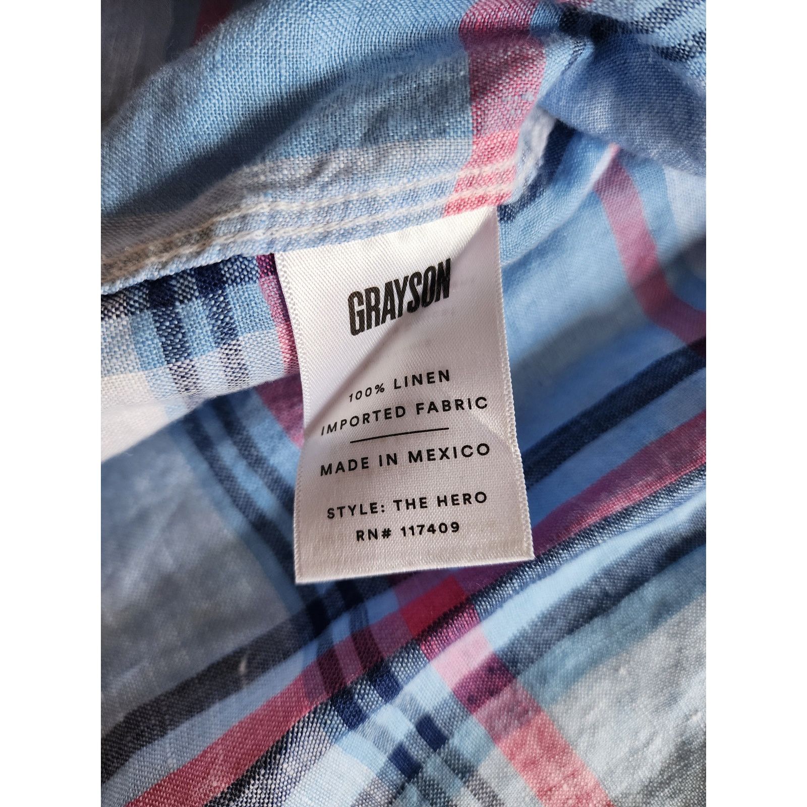 Other Grayson by Frank & Eileen Hero 100% Linen Shirt 2/Small Size S / US 4 / IT 40 - 4 Thumbnail