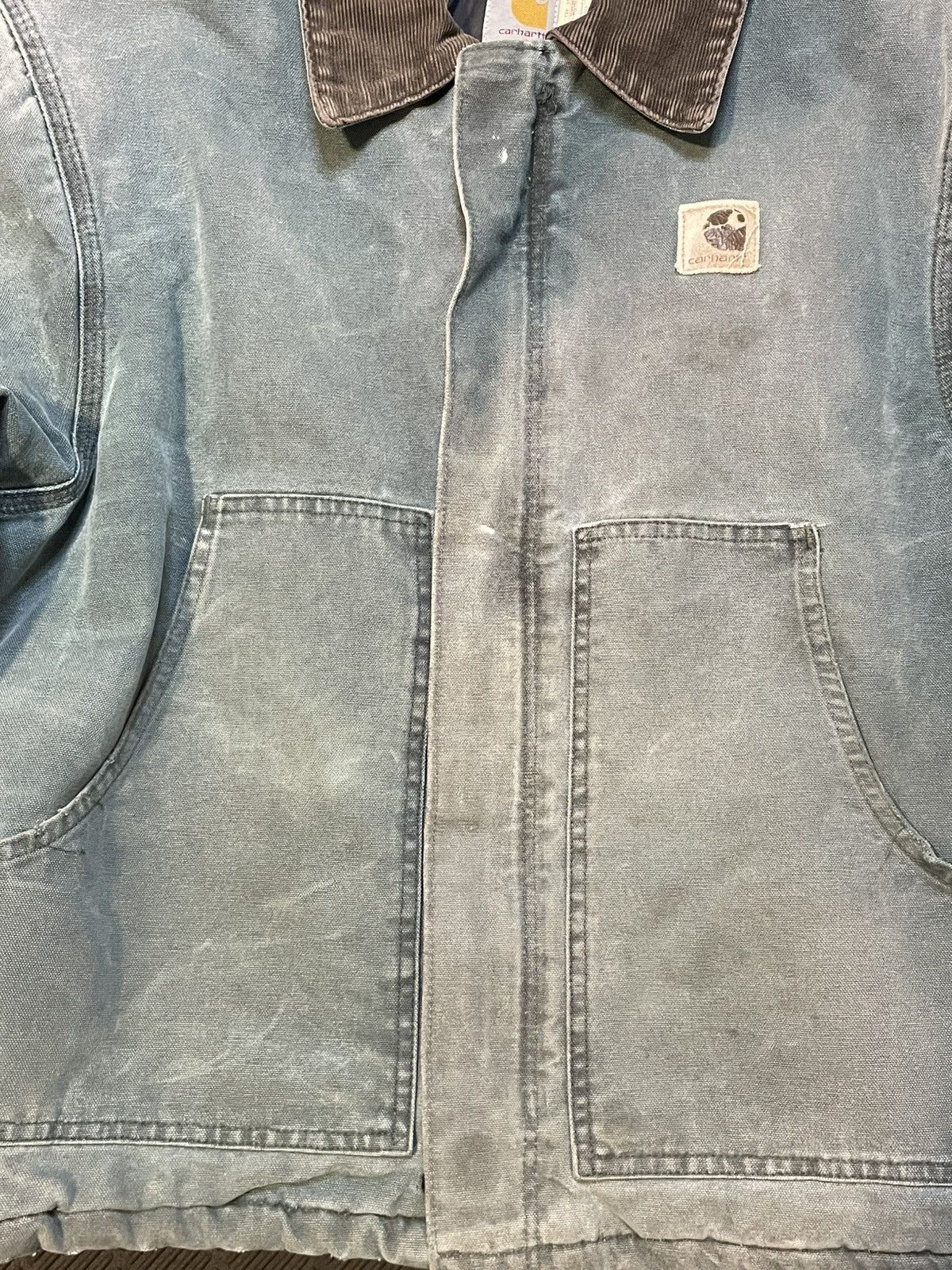 Carhartt J22 Vintage Hunter Green Faded Distressed Carhartt Jacket Size US L / EU 52-54 / 3 - 2 Thumbnail