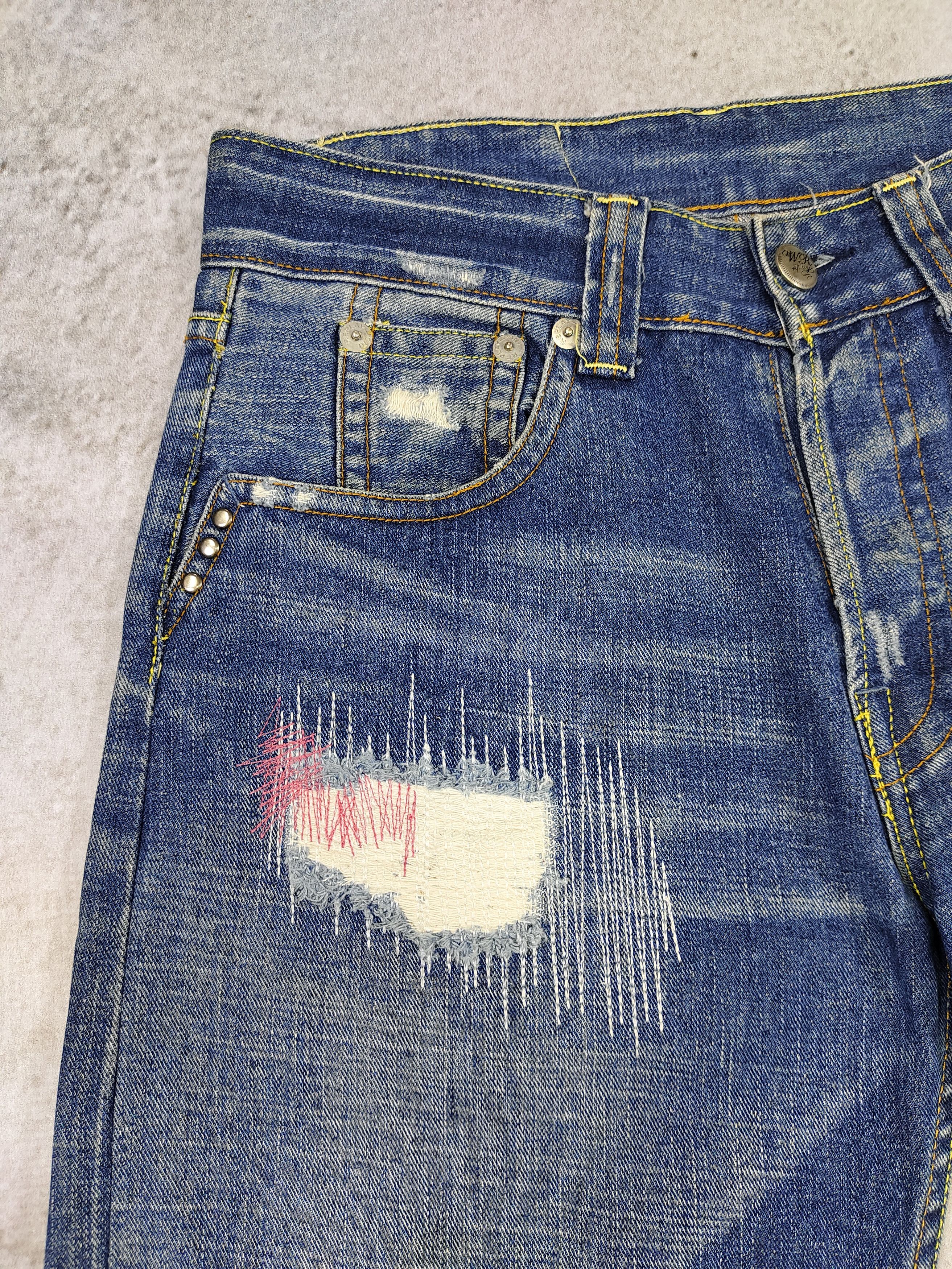 Replay 00s Replay-Y2K Experimental Distressed Embroidered Denim Size US 32 / EU 48 - 5 Thumbnail