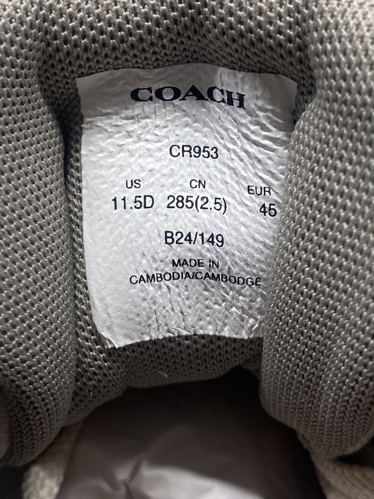 Coach Coach C201 Leather Sneakers Chalk Dove Gray Size 11.5D Size US 11.5 / EU 44-45 - 10 Thumbnail