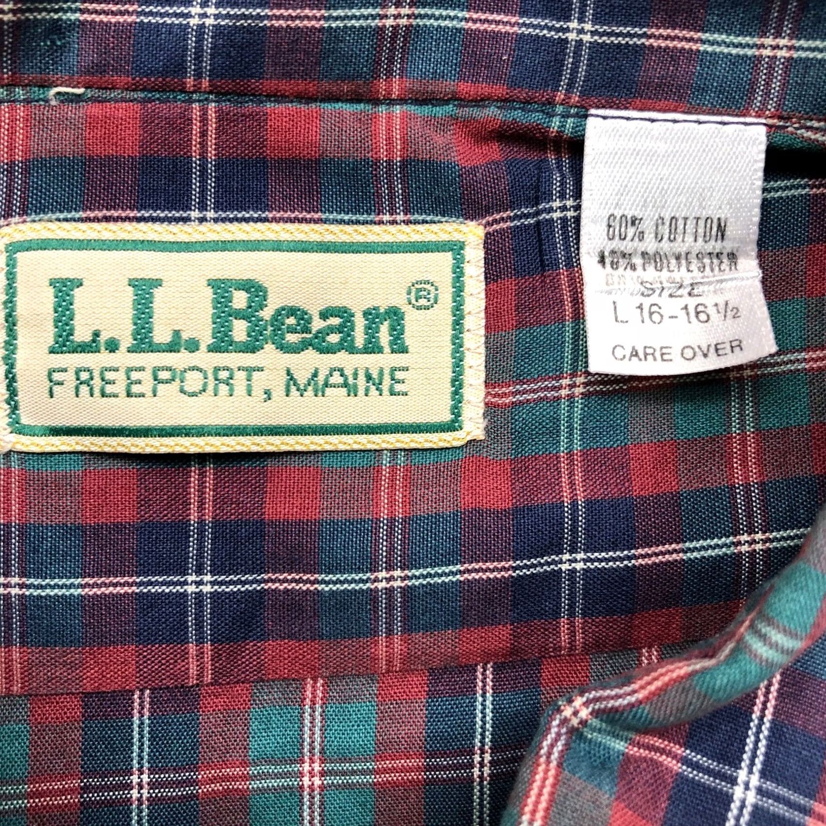 Vintage VINTAGE LL Bean Shirt Plaid Flannel Button-Up Long Sleeve Men L Red Size US L / EU 52-54 / 3 - 4 Thumbnail