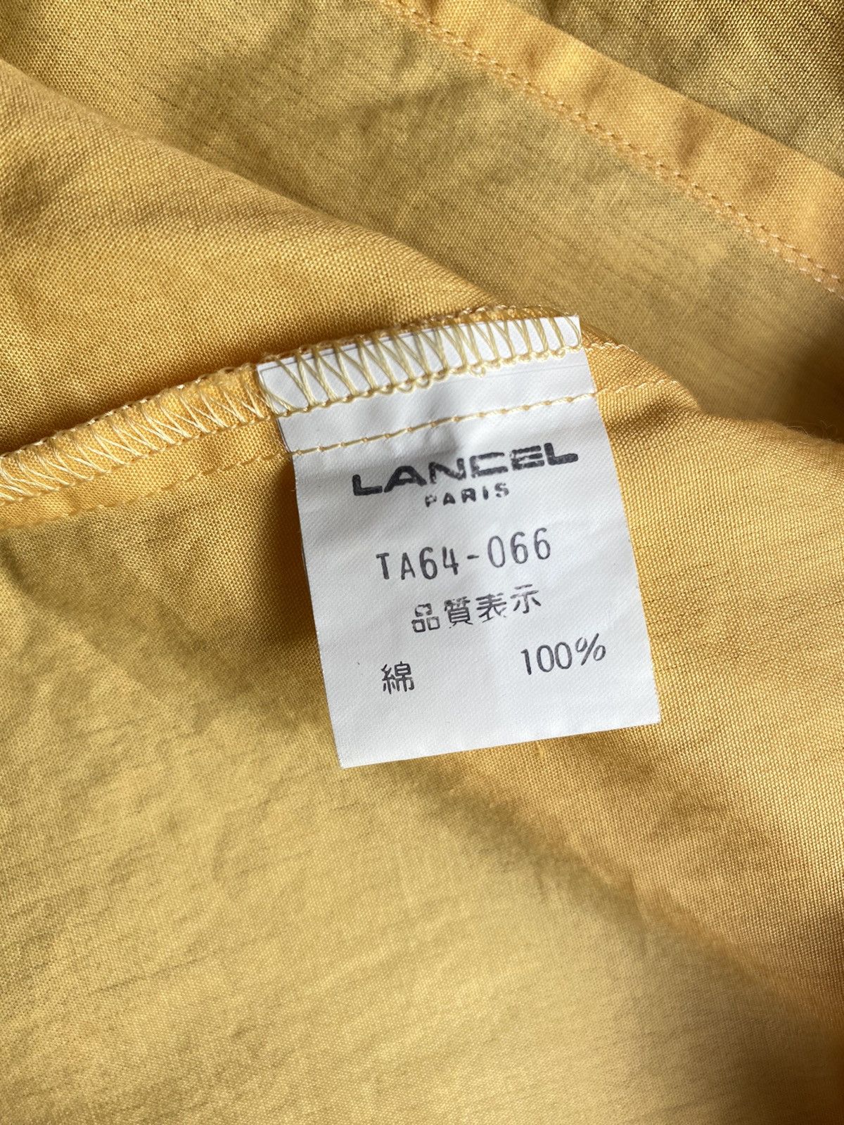 Lancel LANCEL Yellow Long-Sleeve Shirt Size L / US 10 / IT 46 - 8 Thumbnail