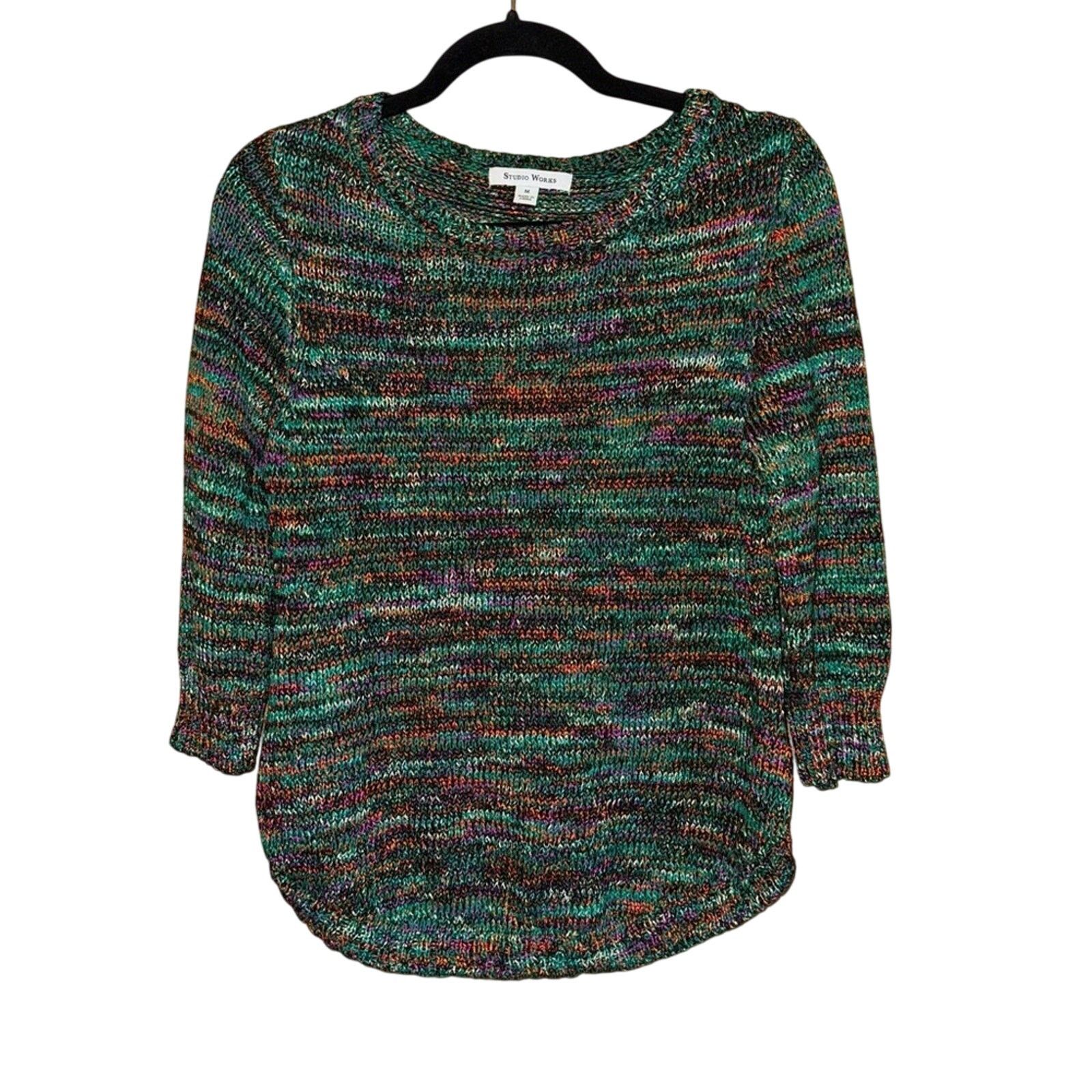 Other Studio Works Multicolor Knit Women's Sweater Size M / US 6-8 / IT 42-44 - 1 Thumbnail
