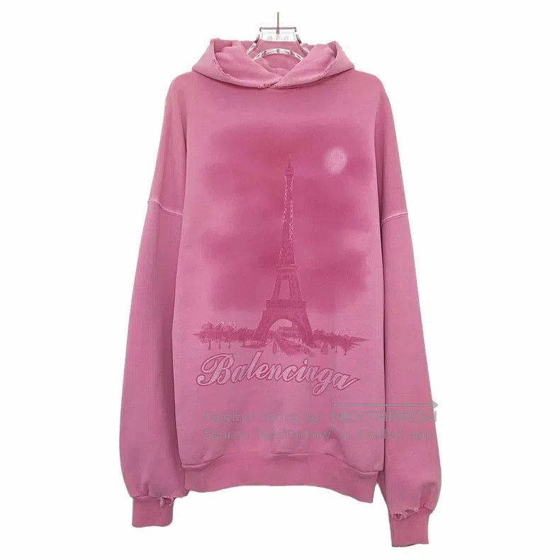 Balenciaga Balenciaga Letter Architecture Printed Hooded Raglan Long Size US S / EU 44-46 / 1 - 1 Thumbnail
