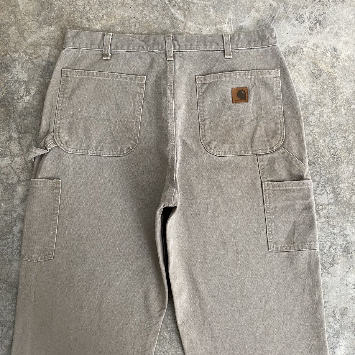 Carhartt Size 34x31 Vintage Carhartt Desert Grey Carpenter Work Pants Size US 34 / EU 50 - 16 Thumbnail