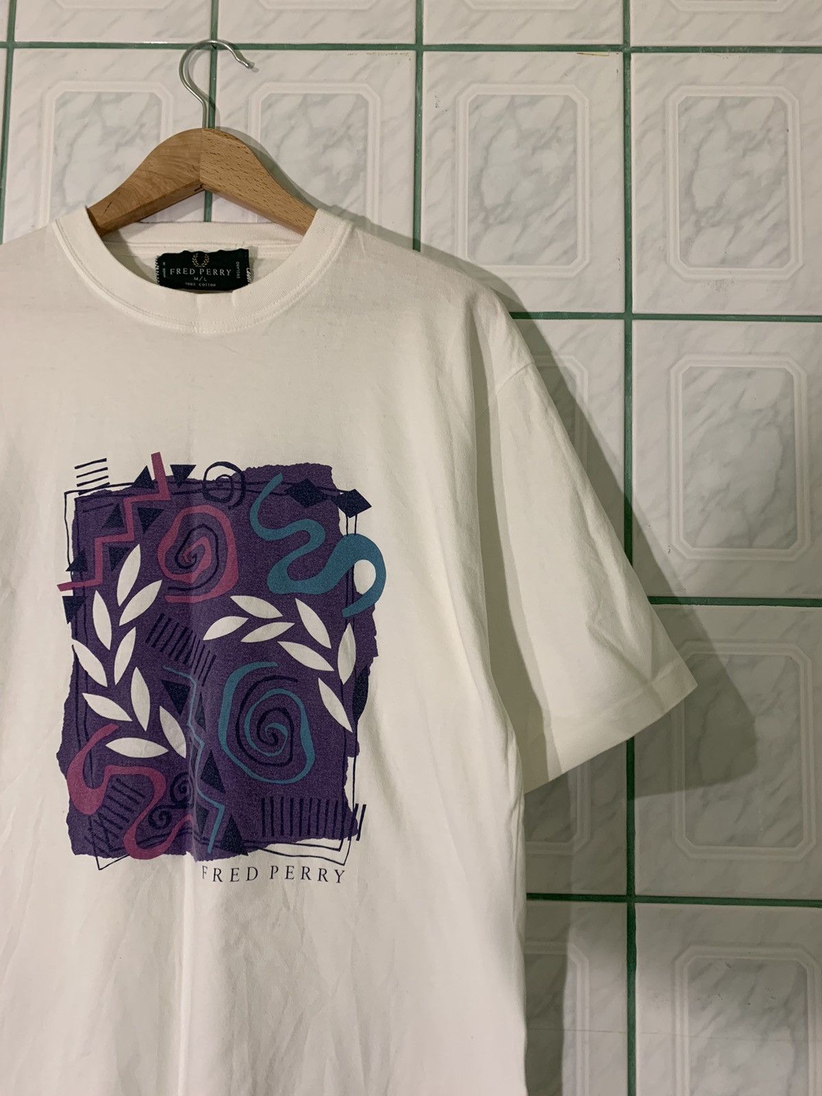 Fred Perry × Vintage Vintage Fred Perry Sportswear Single Stitch T-Shirt Size US L / EU 52-54 / 3 - 2 Thumbnail