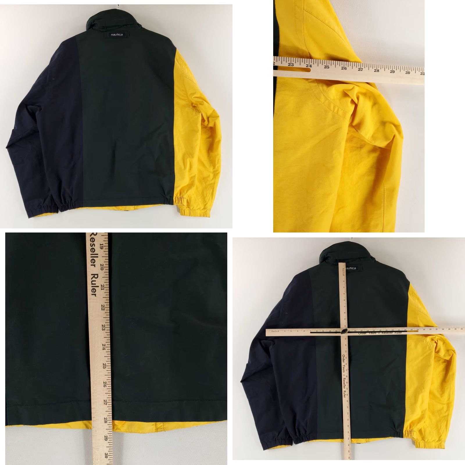 Nautica Nautica VTG 90s Reversible Sailing Jacket Green Yellow Blue Color Block Mens XL Multicolor Windbreaker Jacket Size US XL / EU 56 / 4 - 8 Thumbnail