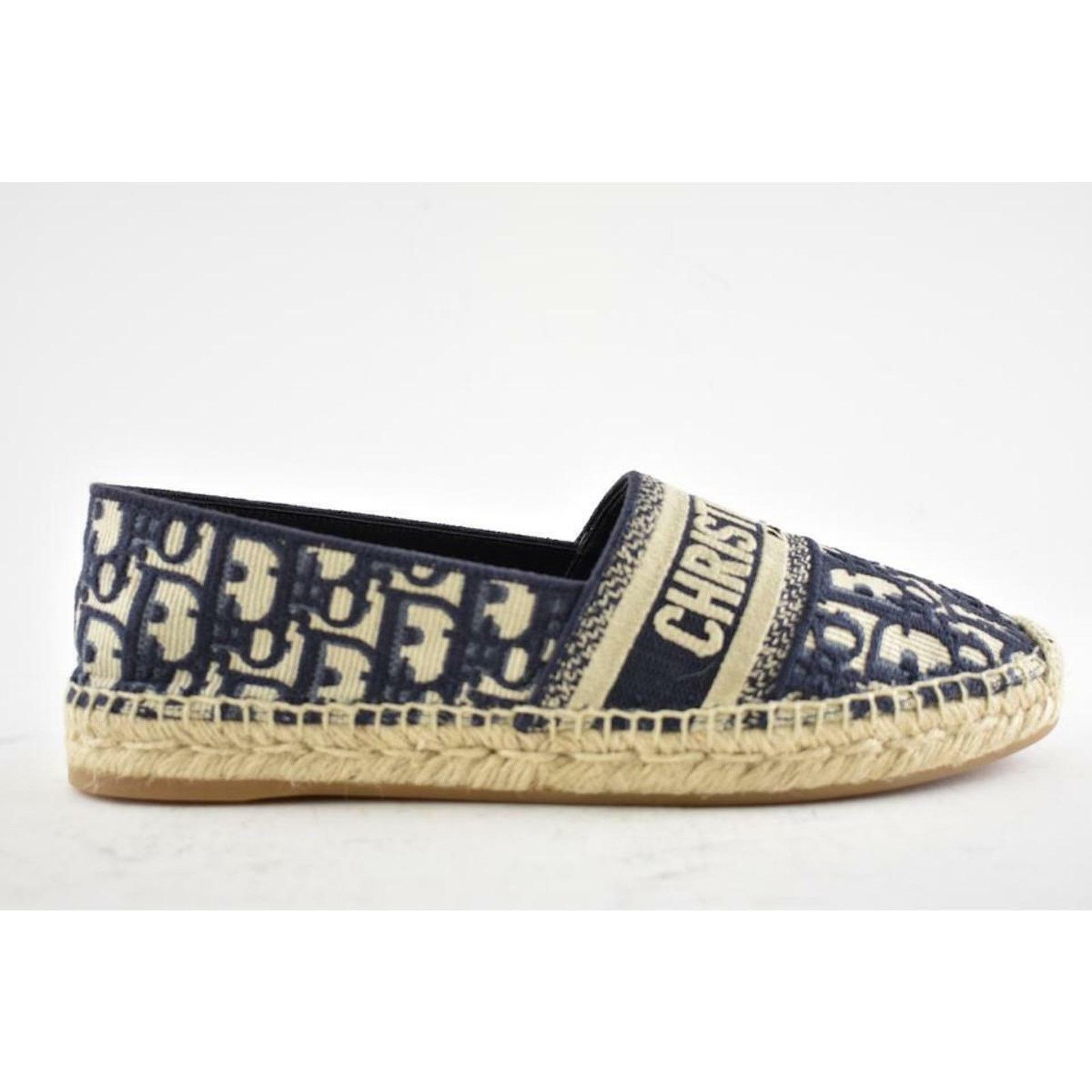 Dior Granville Oblique CD Logo Embroidered Espadrille Flat 36 Size US 6 / IT 36 - 3 Thumbnail