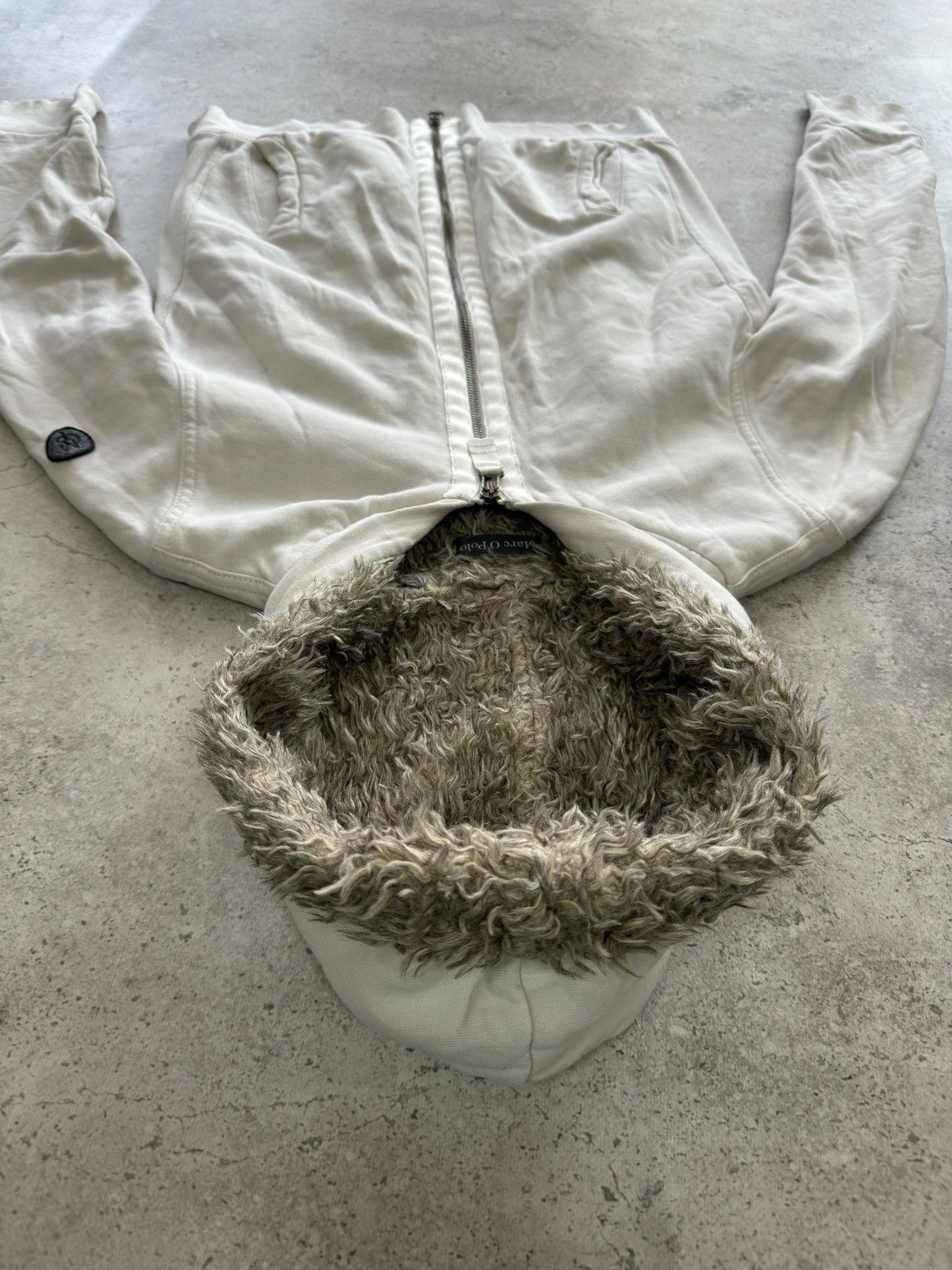If Six Was Nine × Japanese Brand Vintage Japanese Fur Stoned Cotton Double Zip Hoodie Size US M / EU 48-50 / 2 - 3 Thumbnail