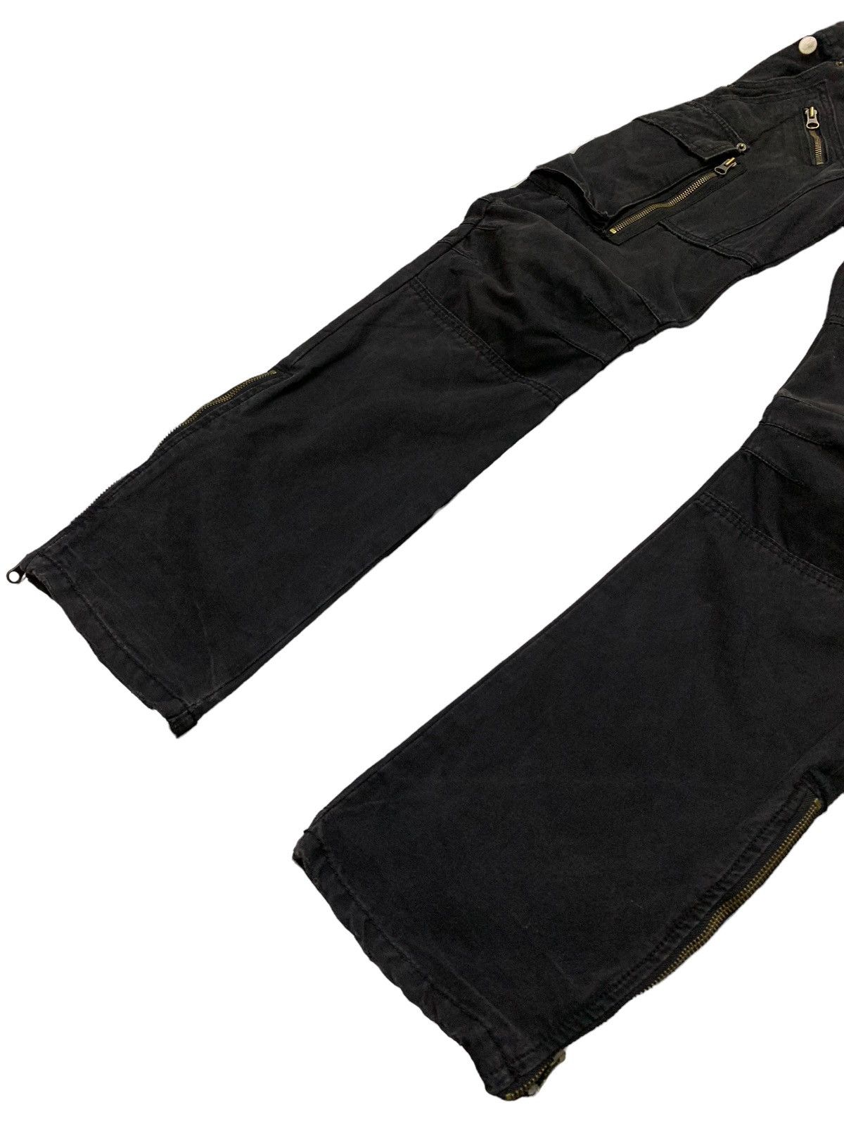Issey Miyake × PPFM × Tete Homme PPFM Japan Bondage Double Knee Zipper Black Tech Cargo Pants Size US 32 / EU 48 - 4 Thumbnail