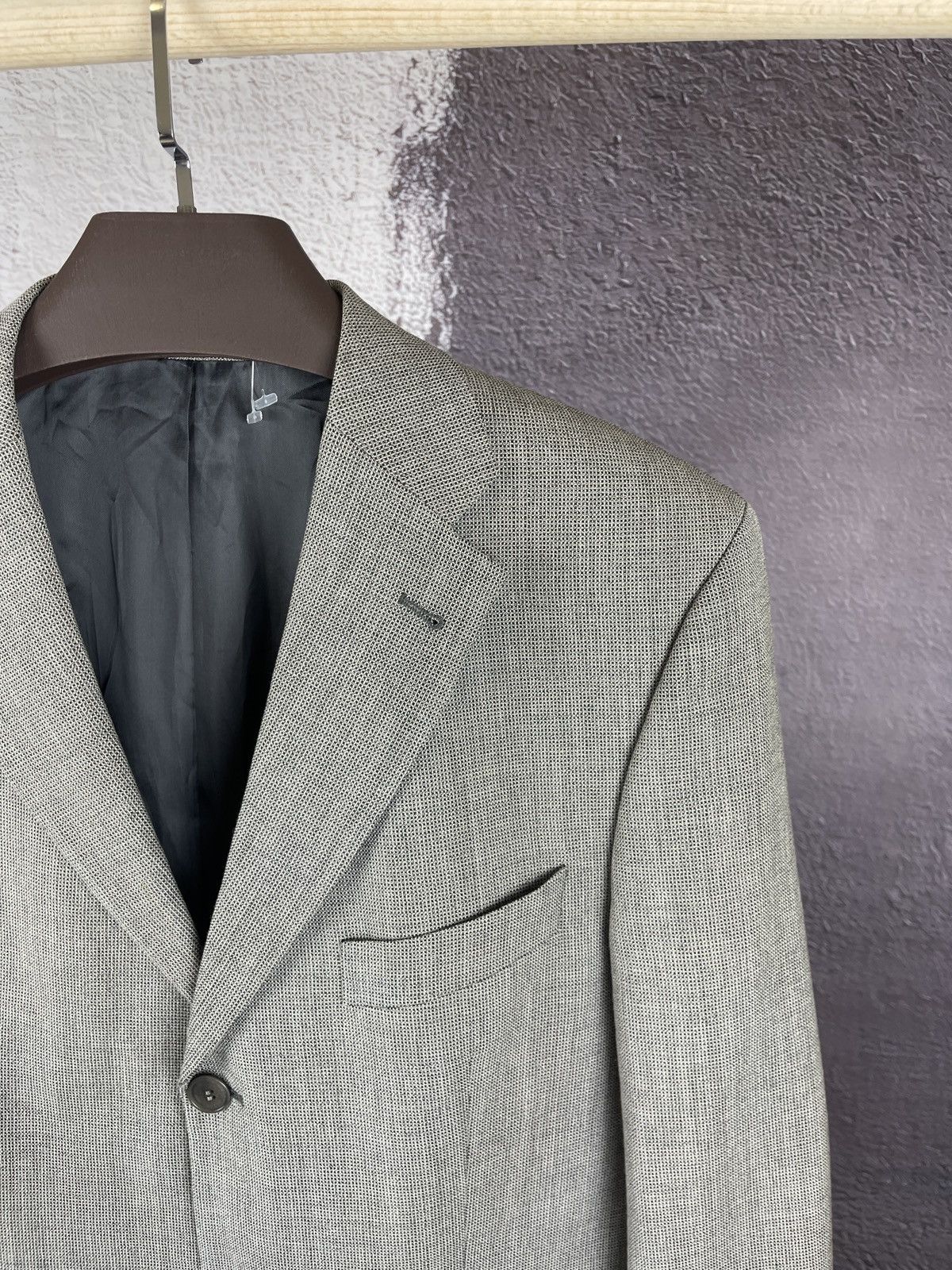 Vintage Yves Saint Laurent pour homme grey 3 button blazer Size 44R - 4 Thumbnail