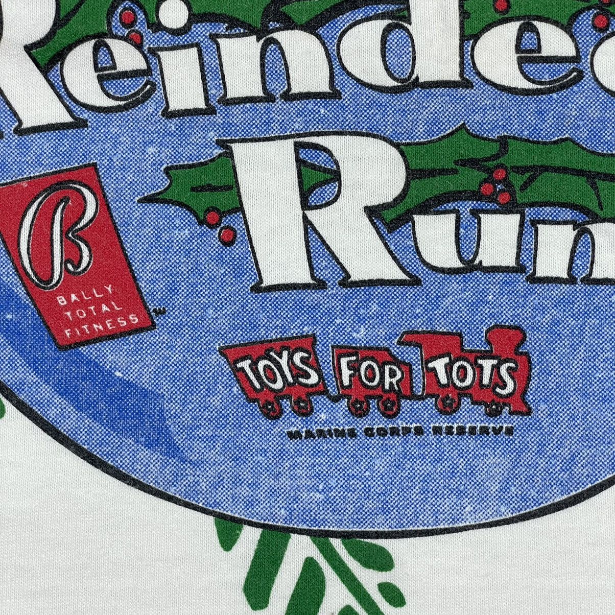 Fruit Of The Loom 🔥LAST PRICE🔥 Vintage 90s Reindeer Run Event Tee Size US L / EU 52-54 / 3 - 8 Thumbnail