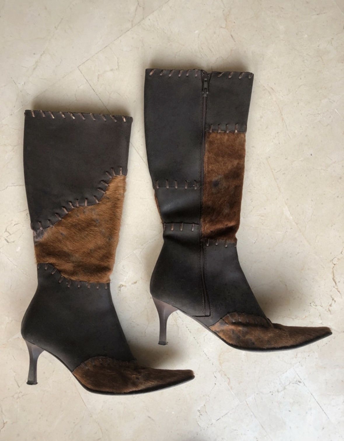 Other Vintage Cowhide Hair-On Leather Boots – Size 37 Size US 6 / IT 36 - 8 Thumbnail