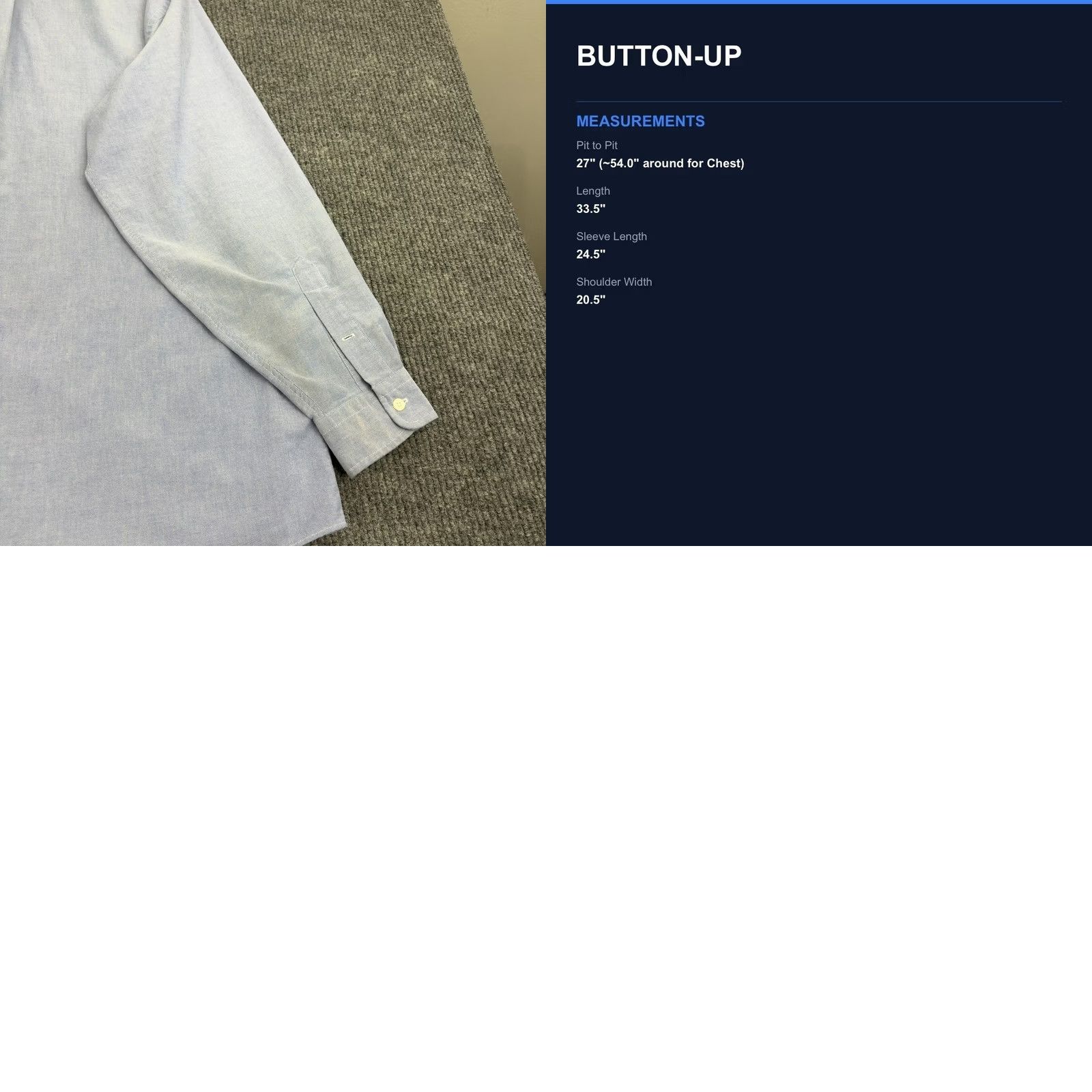 Vintage VINTAGE L.L.Bean Button Up Shirt Mens XL Blue Cotton Blend Oxford Long Sleeve Size US XL / EU 56 / 4 - 8 Thumbnail