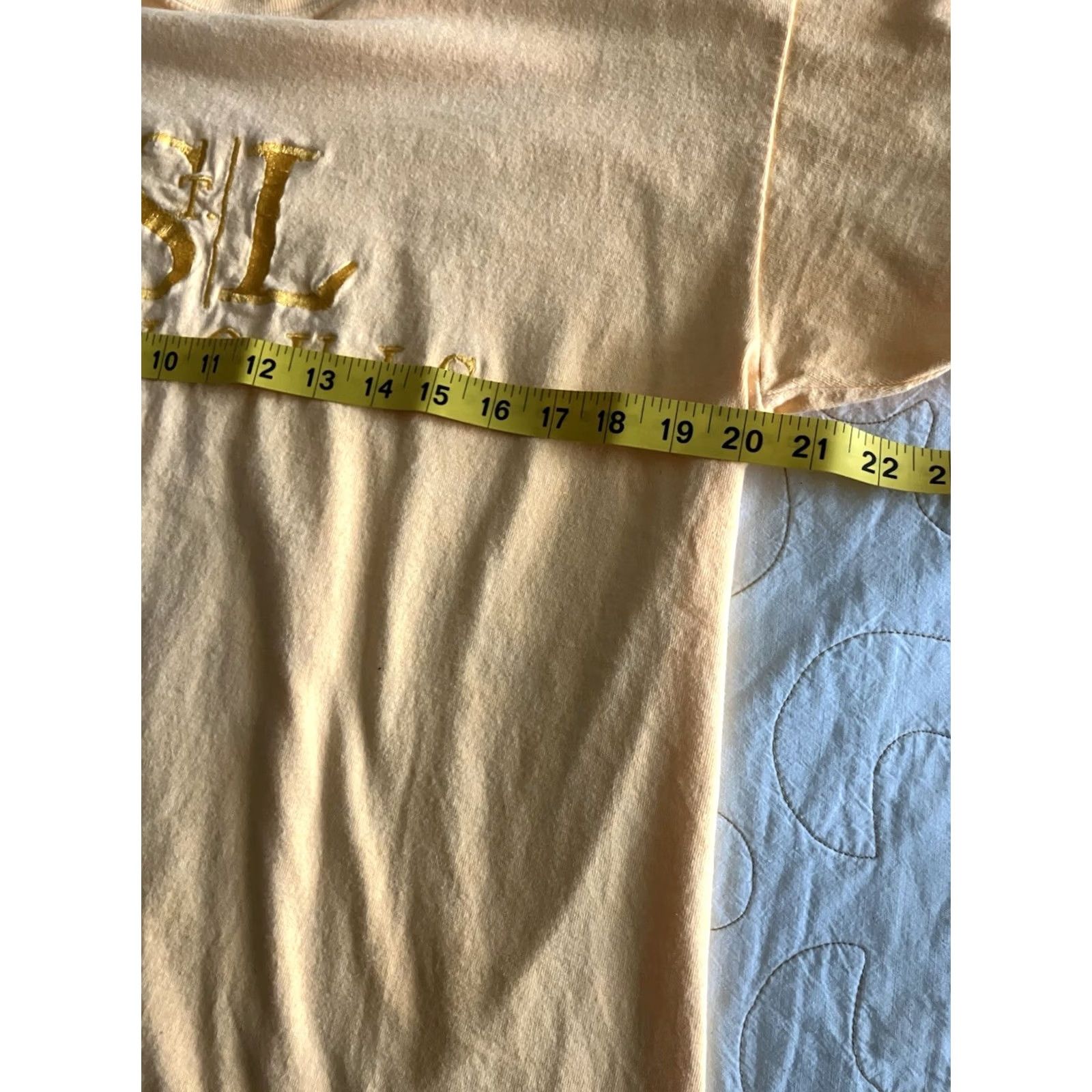 Anvil VINTAGE Anvil T-Shirt St Louis MO Yellow Embroidered Large Faded Blue United States Mens Size US L / EU 52-54 / 3 - 3 Thumbnail