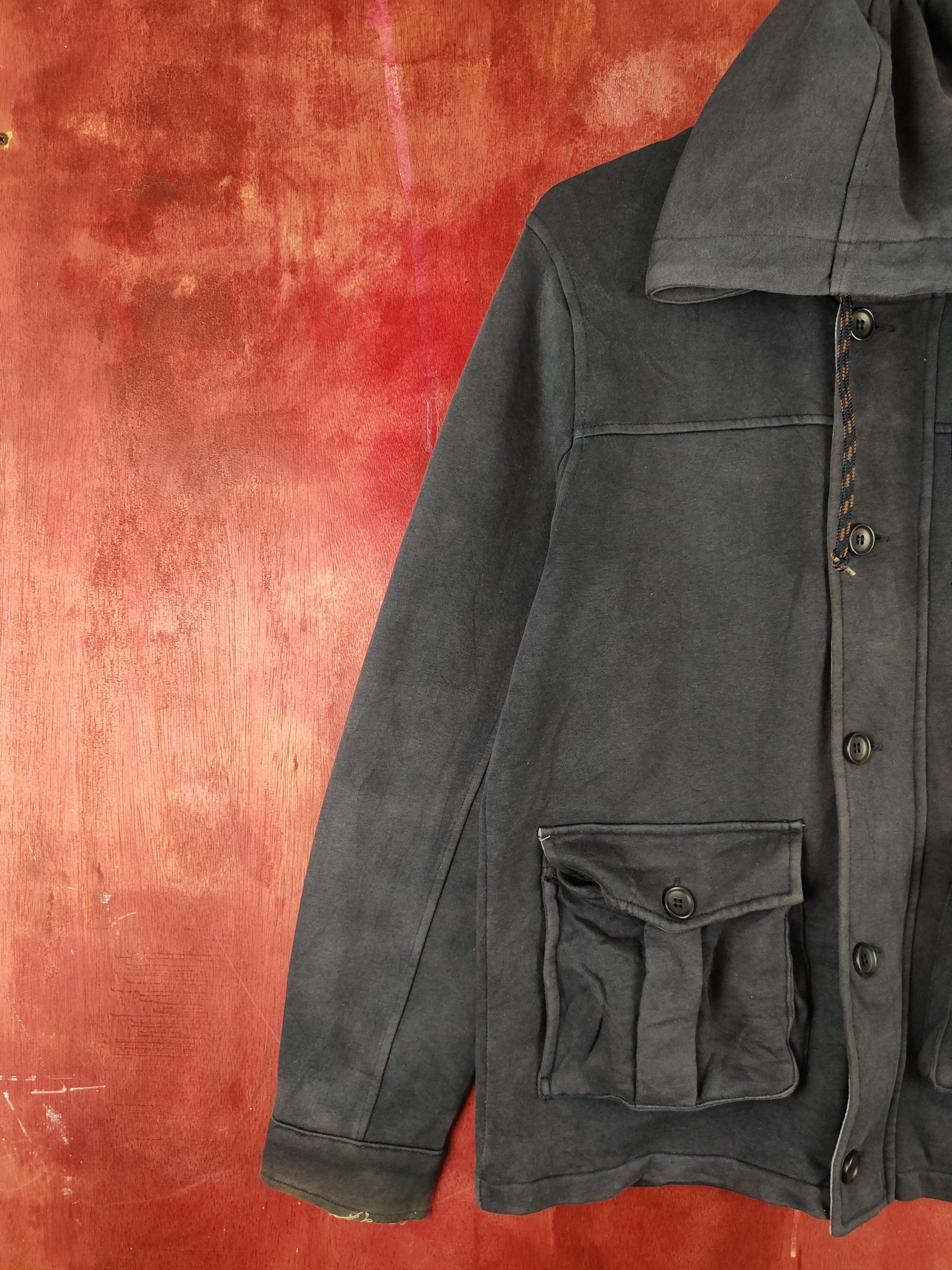 Japanese Brand Japan Dark Blue Faded Hoodie Sweaters #S2401 Size US M / EU 48-50 / 2 - 4 Thumbnail
