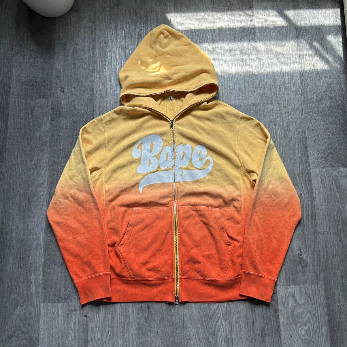 Bape Bape Spell Out Sunset Gradient Zip Up Hoodie Size US M / EU 48-50 / 2 - 1 Thumbnail