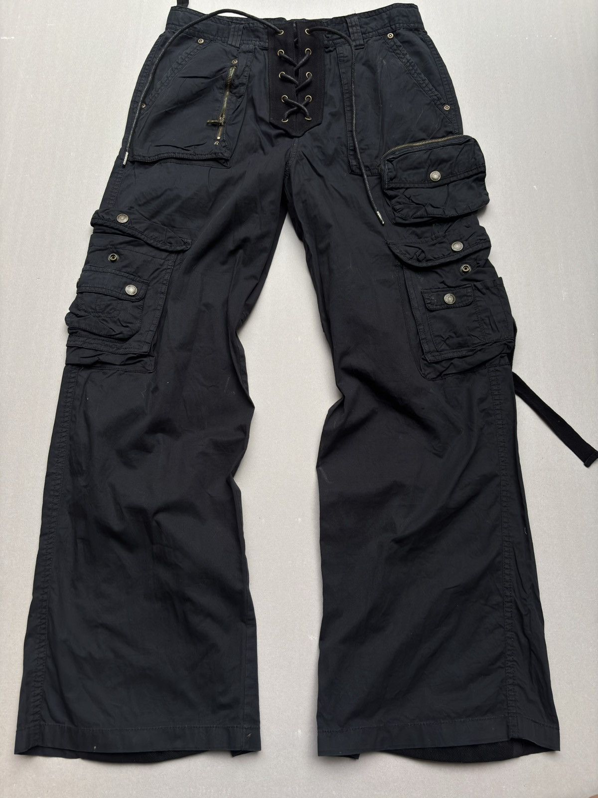 Japanese Brand COSI lace up flare cArgo pants Size US 28 / EU 44 - 6 Thumbnail