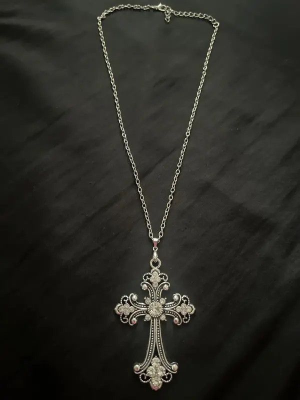 Jewelry Rhinestone Cross Pendant Necklace Size ONE SIZE - 6 Thumbnail