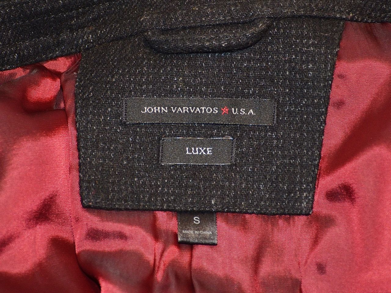 John Varvatos John Varvatos Luxe Peacoat Leather Trim Black Small Size US S / EU 44-46 / 1 - 8 Thumbnail