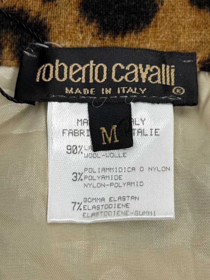 Roberto Cavalli AW2003 Roberto Cavalli Leopard Wool Skirt Size 28" / US 6 / IT 42 - 8 Thumbnail