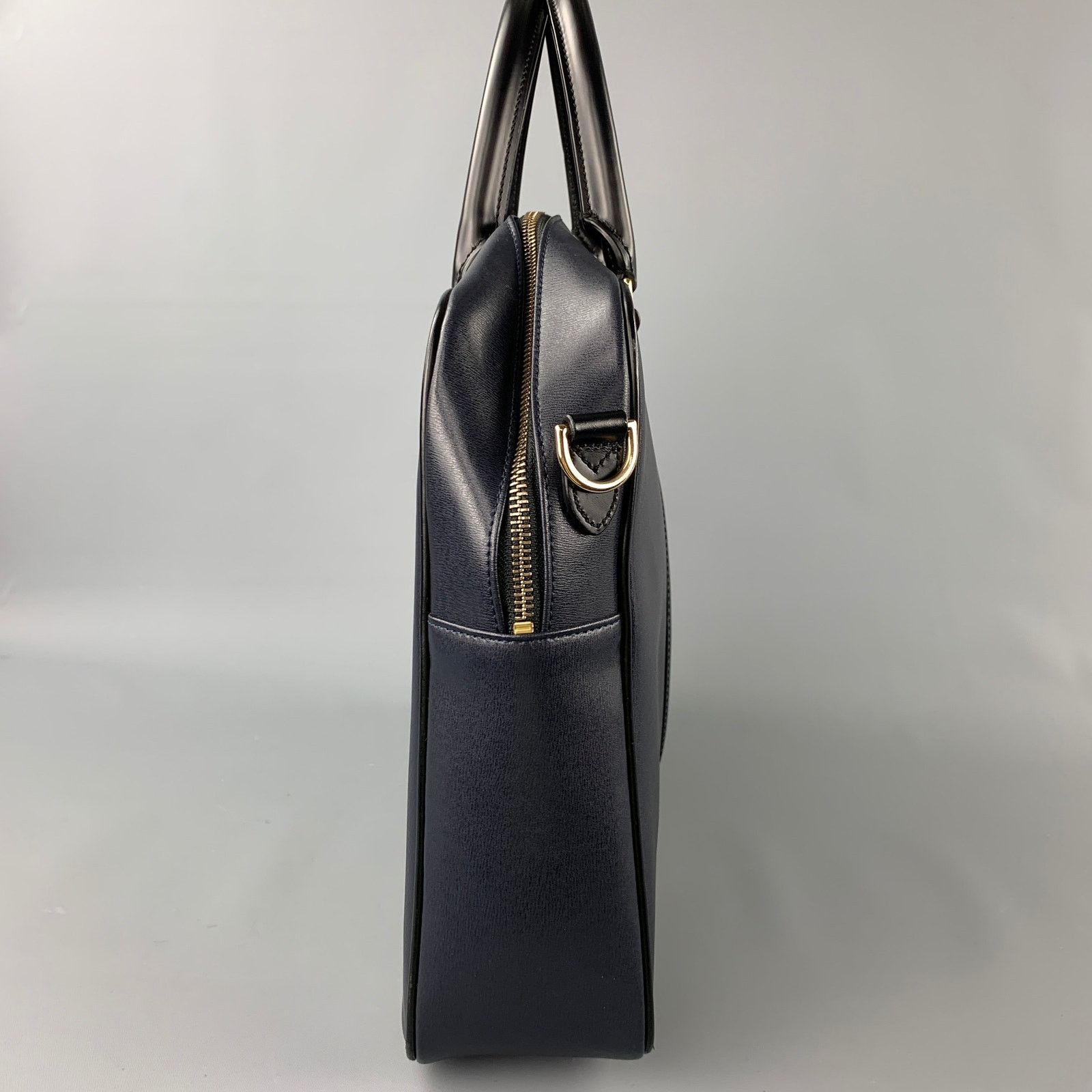 Paul Smith PAUL SMITH Navy & Black Leather Shoulder Strap Briefcase Bag Size ONE SIZE - 3 Thumbnail
