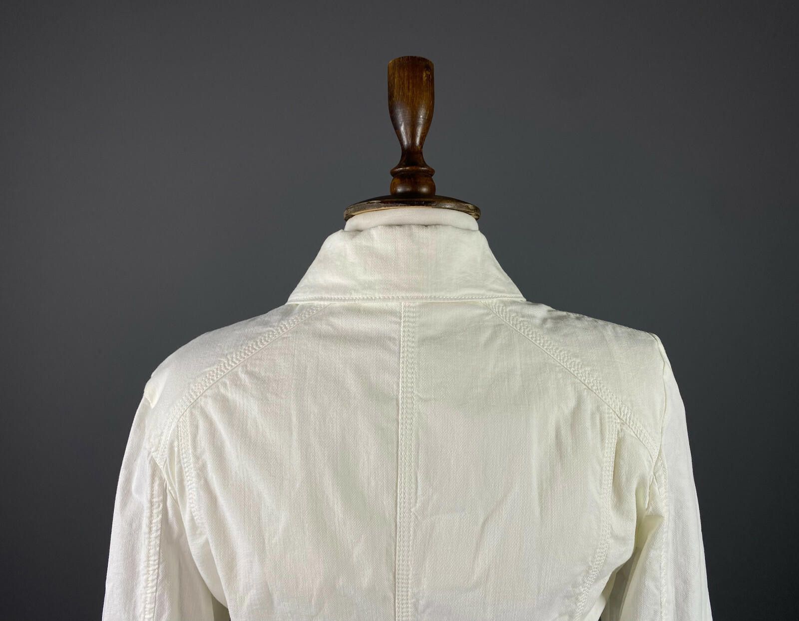Woolrich Woolen Mills Ladies Woolrich White Cotton Blazer Jacket Size L Size L / US 10 / IT 46 - 6 Thumbnail