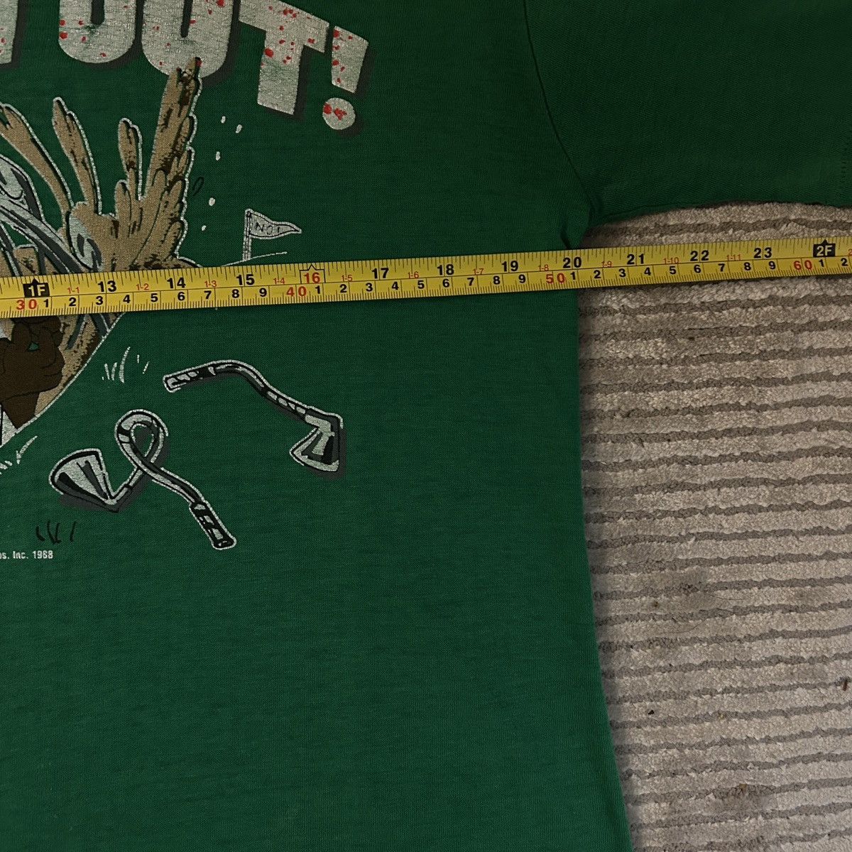 Vintage Vintage 1988 Warner Bros. Taz “COMIN’ OUT!” Tee – Green Size US M / EU 48-50 / 2 - 7 Thumbnail