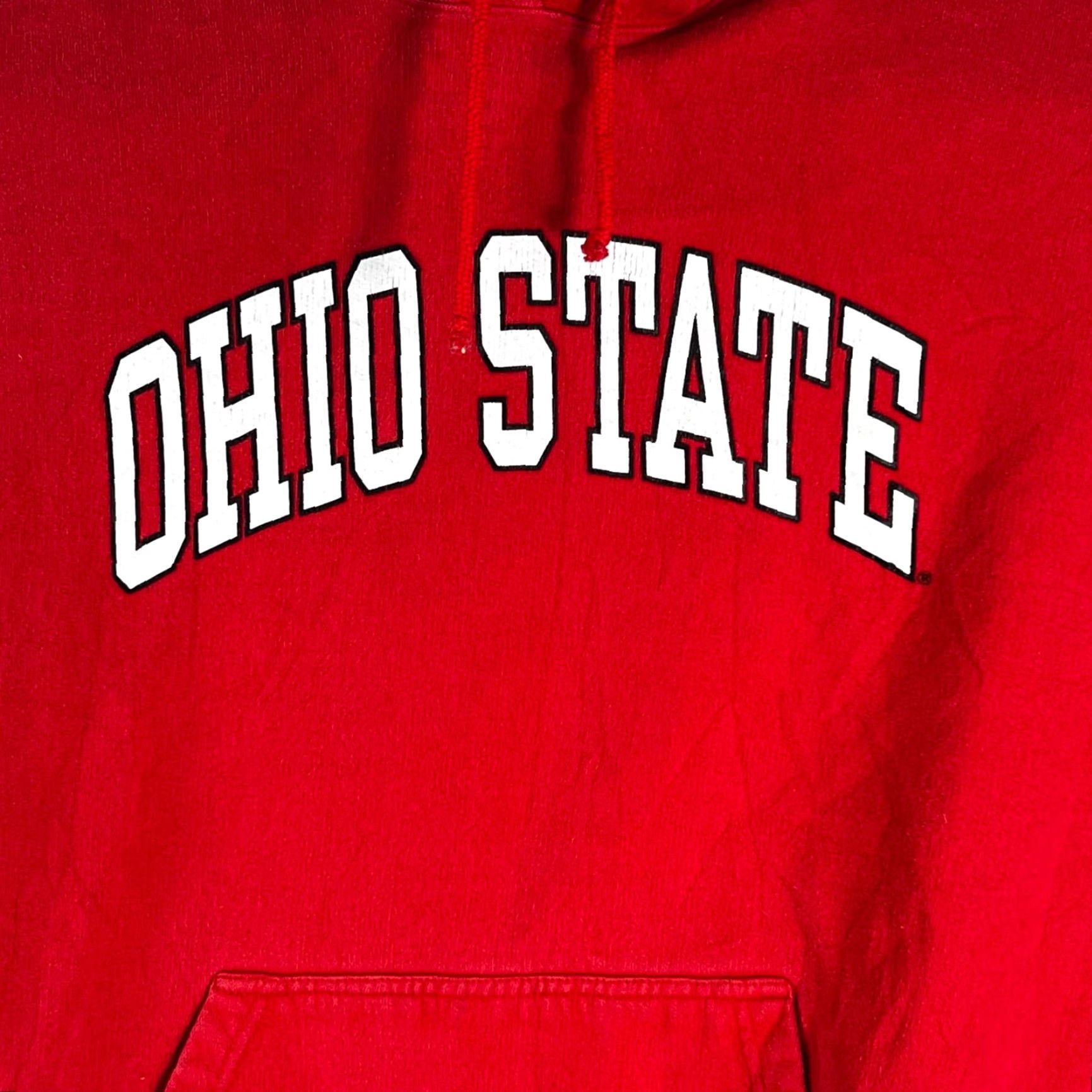 Vintage VINTAGE Steve & Barrys Ohio State Hoodie Logo Red XL Men's Pullover Hooded Pockets Graphic Print Crew Neck Sports Shirt Size US XL / EU 56 / 4 - 2 Thumbnail